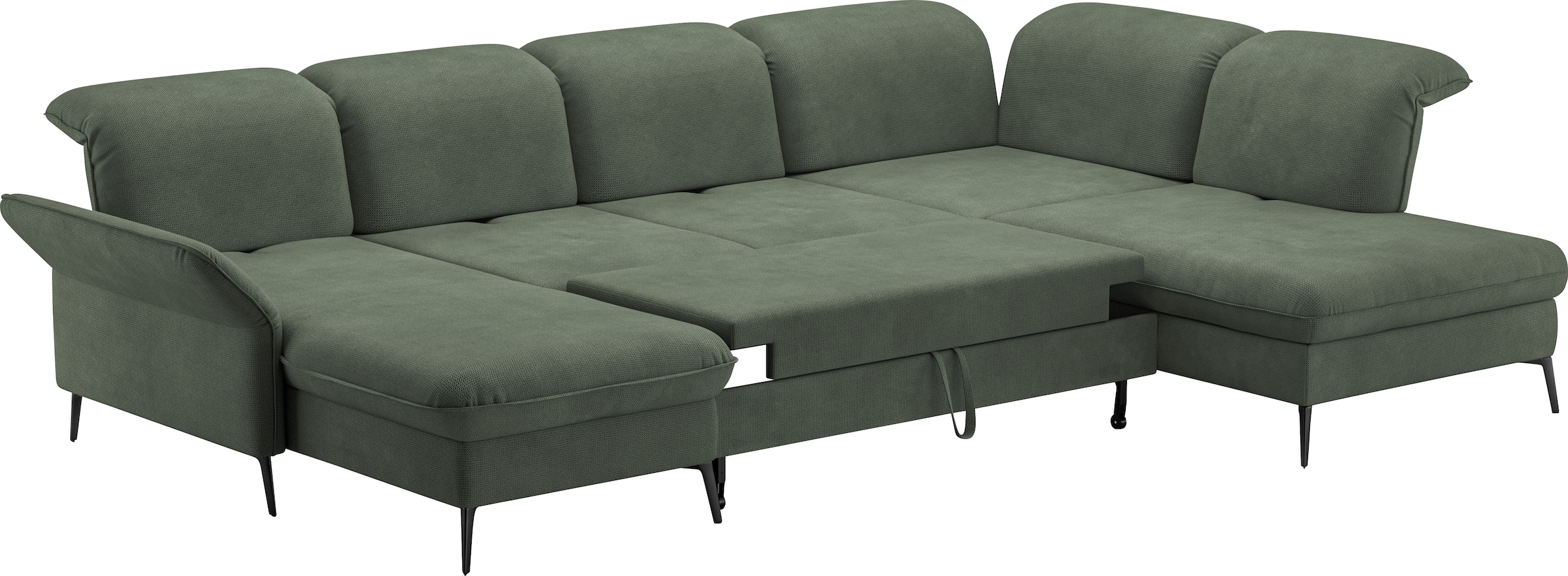 sit&more Wohnlandschaft »Emely, inkl. Sitztiefenverstellung«, wahlweise mit Bettfunktion,Bettkasten,Kopf- & Armteilverstellung