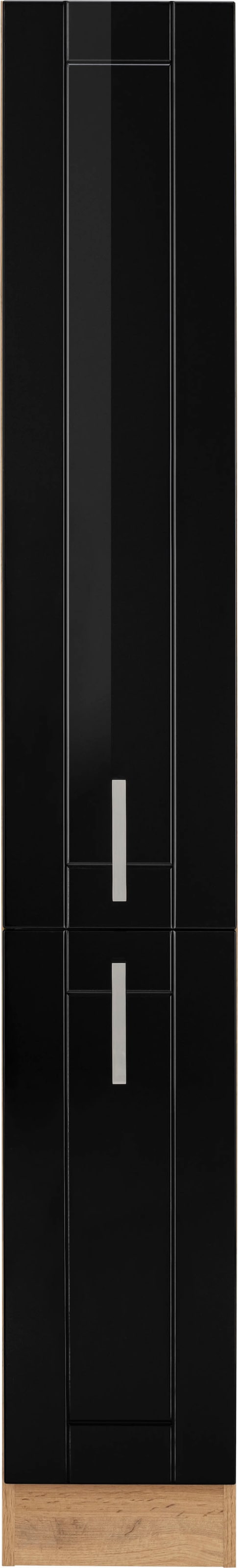 KOCHSTATION Apothekerschrank »KS-Tinnum«, 30 cm breit, 200 cm hoch, Metallgriffe, MDF Fronten, Auszüge