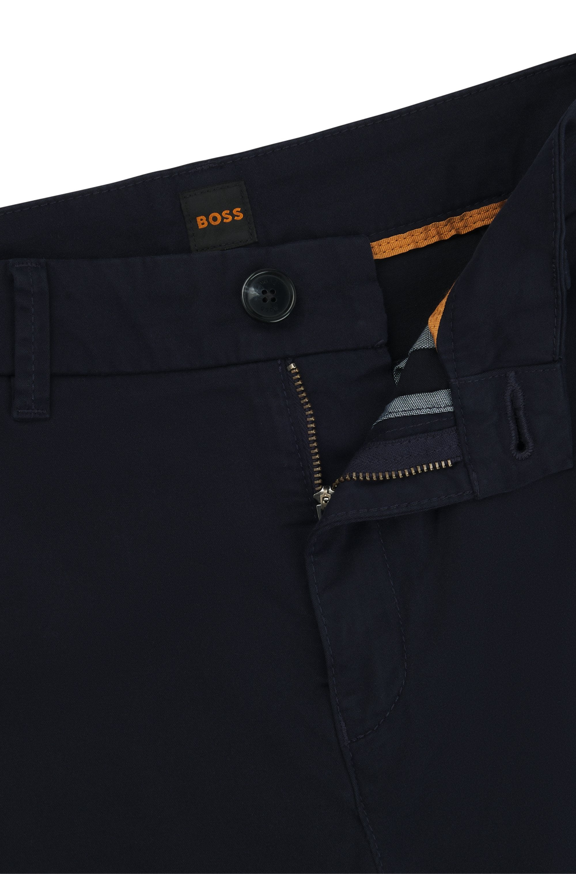 BOSS ORANGE Webhose »Tachini Premium Damenmode«, mit Leder-Brandlabel am hinteren Bundabschluss