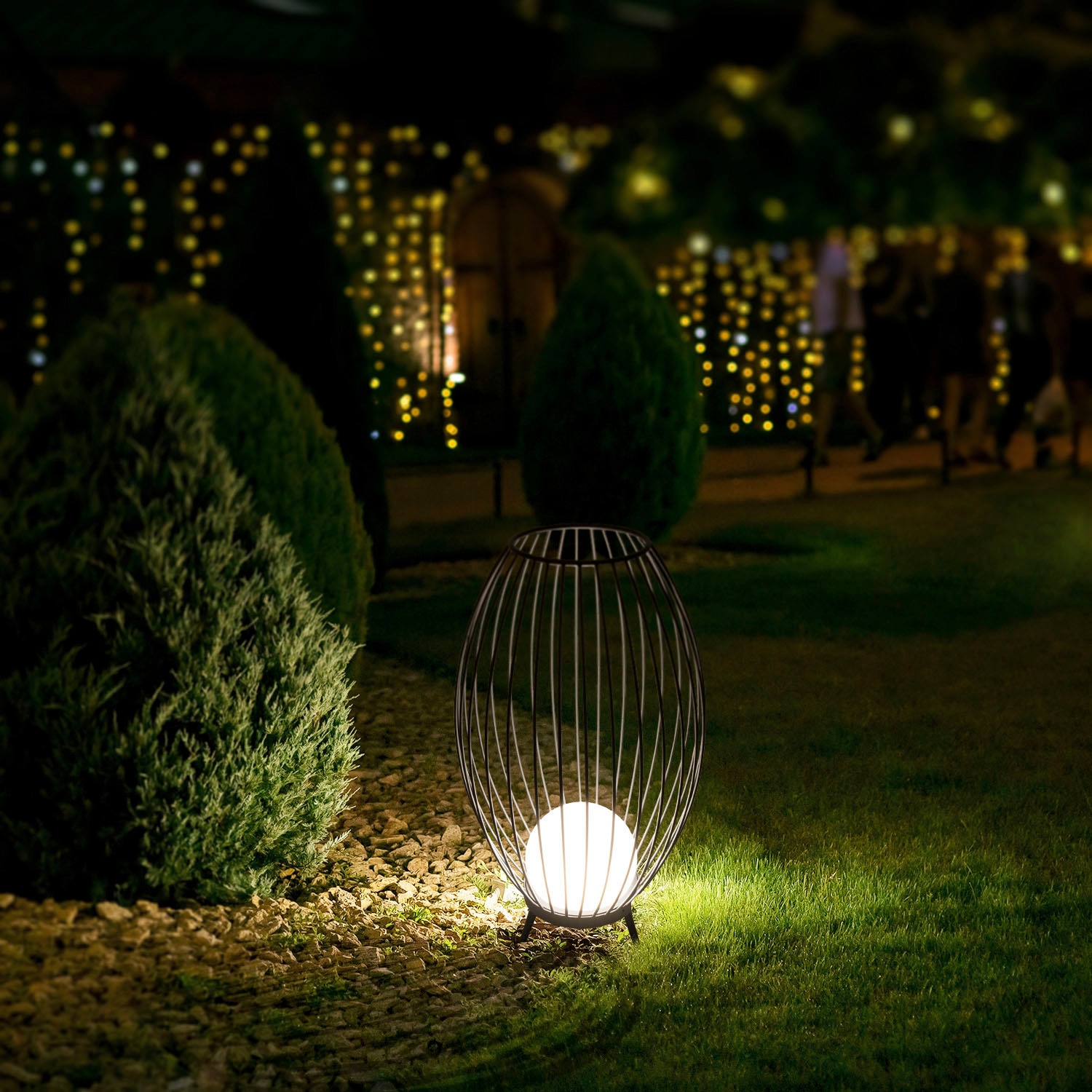 Paco Home Stehlampe »AUZZURRA«, Outdoorleuchte LED 3000K Außenbeleuchtung Kabel 3m Terrasse IP54