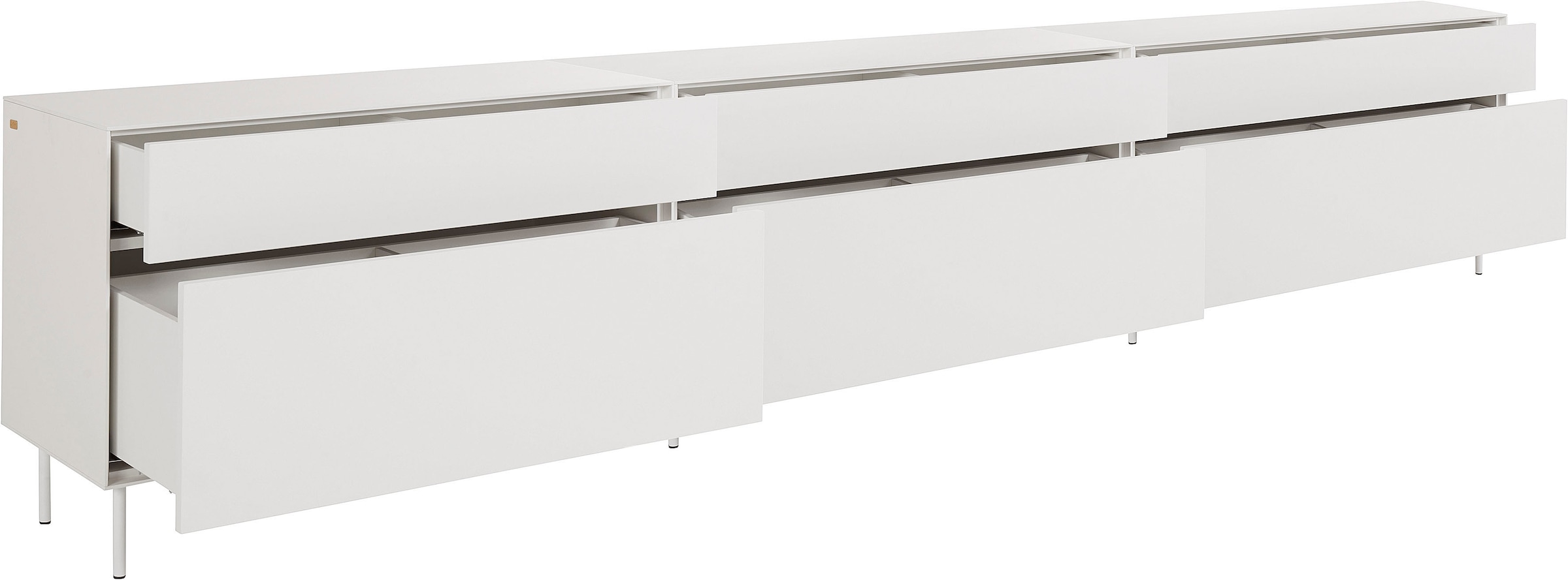 LeGer Home by Lena Gercke Lowboard »Essentials«, (3 St.), Breite: 336cm, MDF lackiert, Push-to-open-Funktion