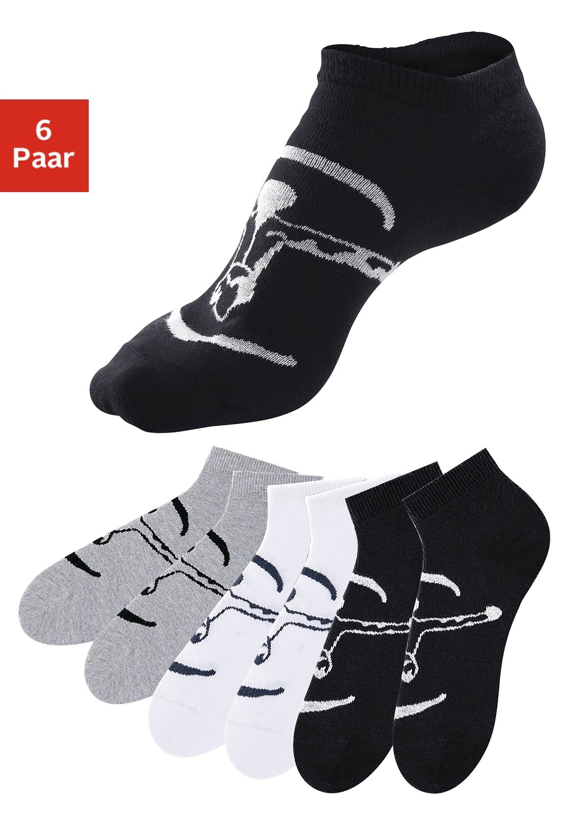 Chiemsee Sneakersocken, (Packung, 6 Paar), ideal für Sport & Freizeit