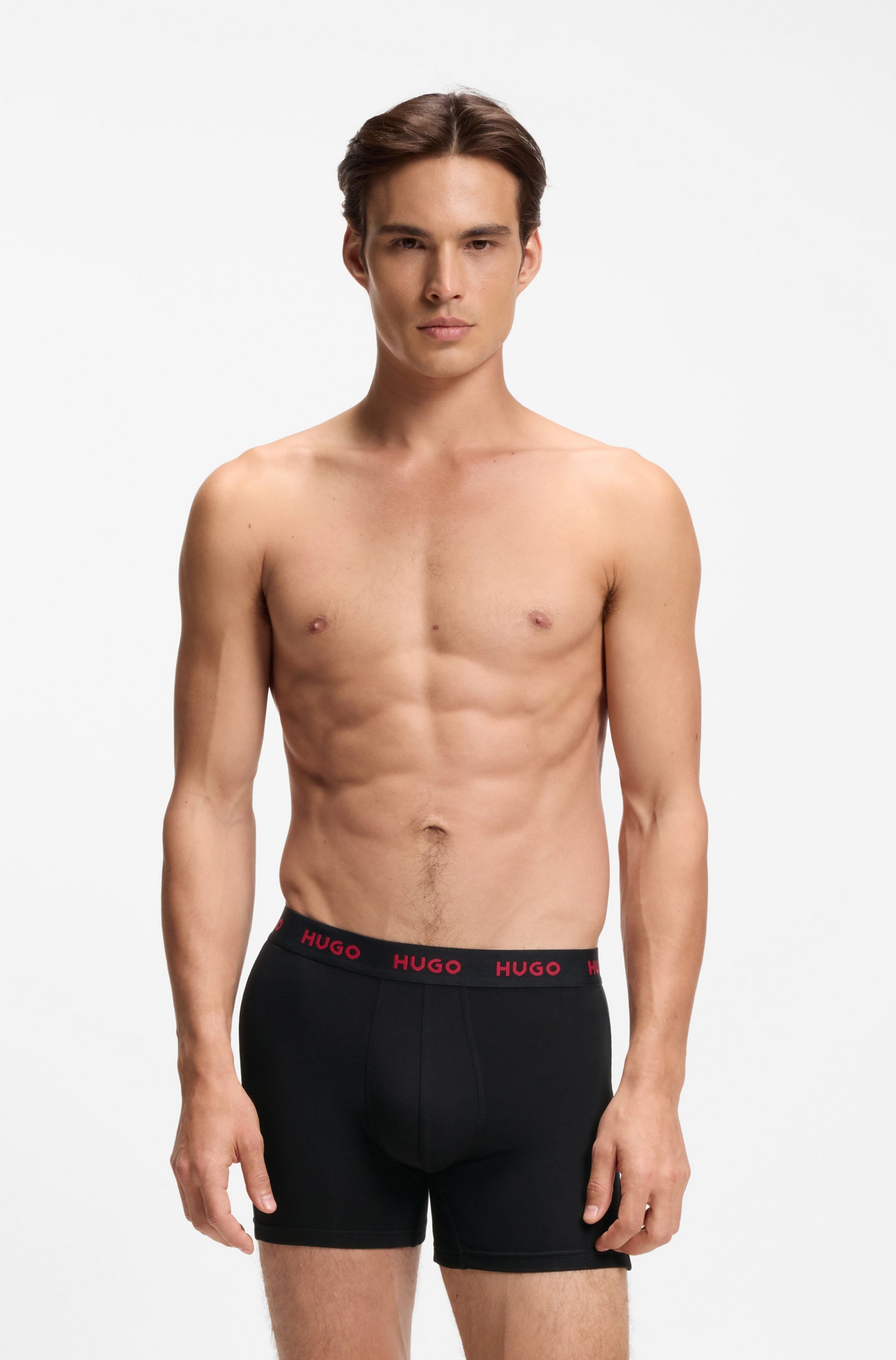 HUGO Underwear Boxer »BOXERBR TRIPLE« Packung, 3er, 3 Stk. mit elastischem Bund
