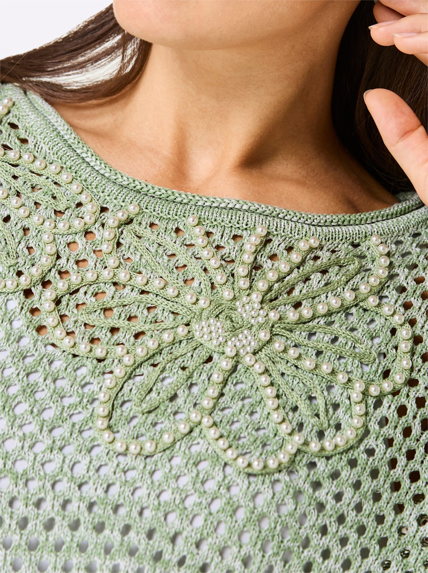 CREATION L PREMIUM Ajourpullover »Lyocell-Mix-Pullover«