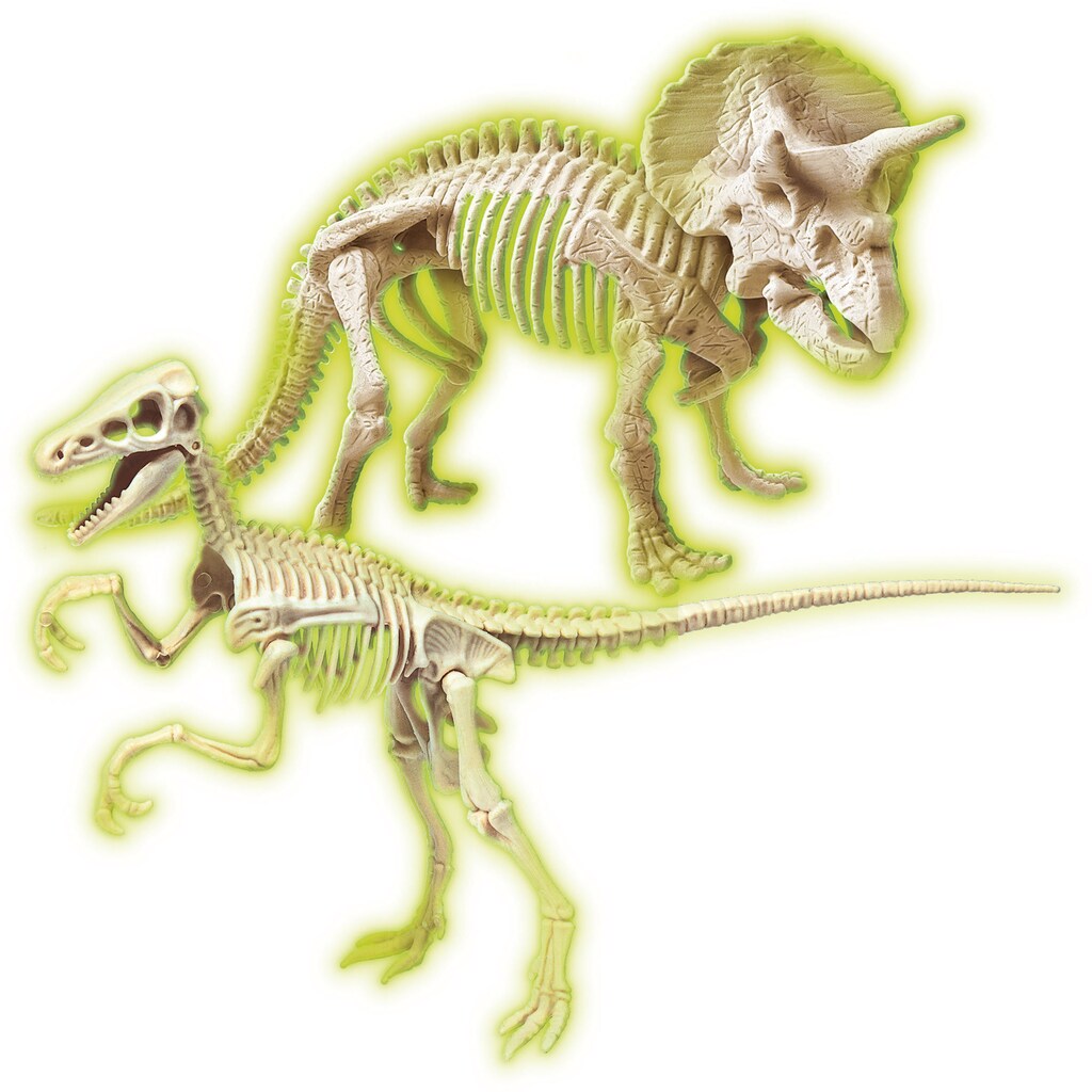 Clementoni® Experimentierkasten »Jurassic World 3, Ausgrabungs-Set Triceratops & Velociraptor«, Made in Europe