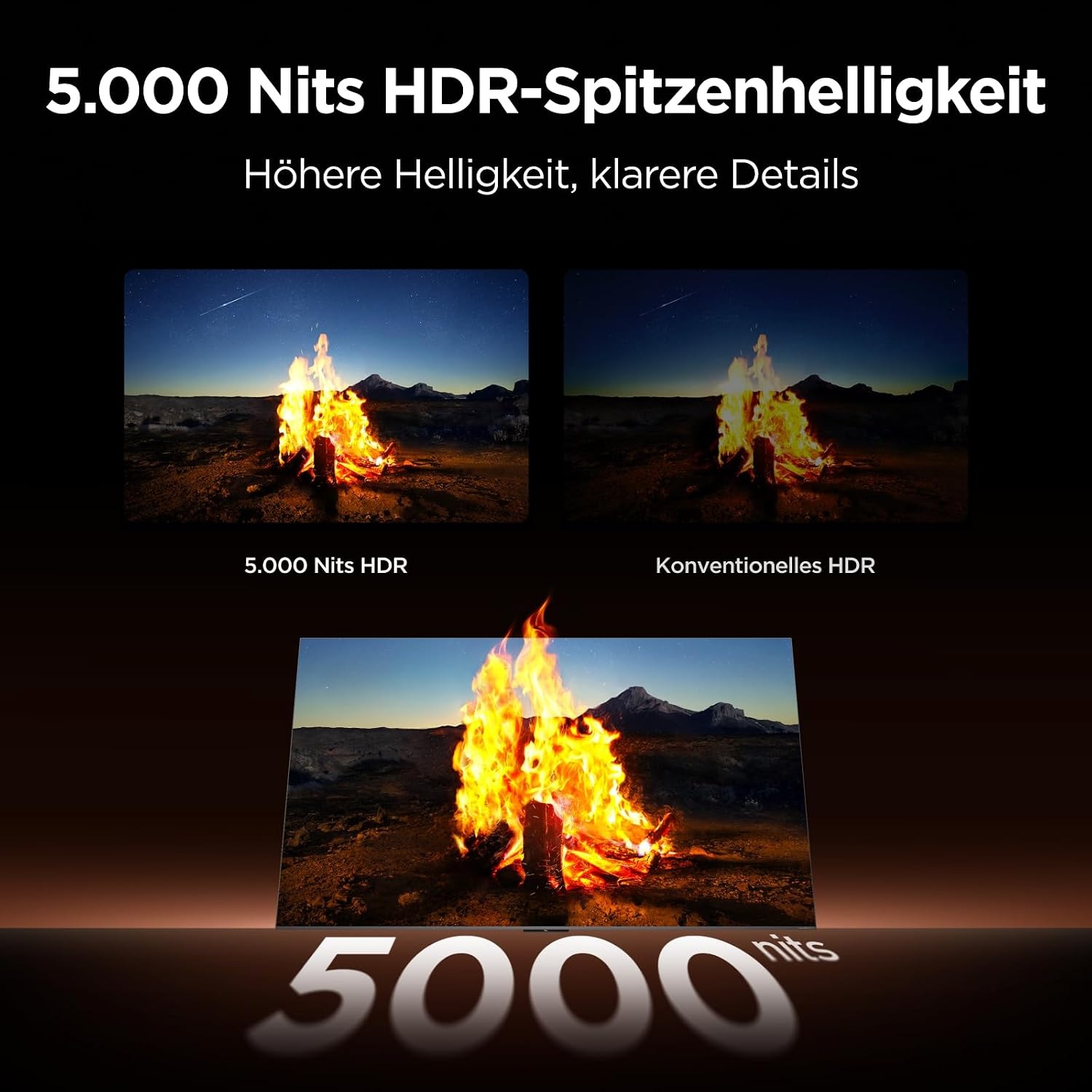 TCL Mini-LED-Fernseher »65C8LX1« 164 cm/65 ″ SQD-Mini LED, HDR 6000 Nits, 100%BT.2020, 144Hz, AiPQ Pro,Dolby Vision