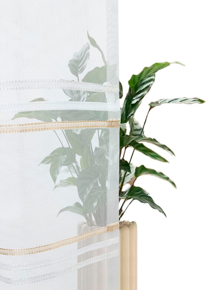 OTTO home Gardine »Sirii« Multifunktionsband 1 Stk. tlg. Halbtransparent, angenehme Haptik, mit Querstreifen, modern