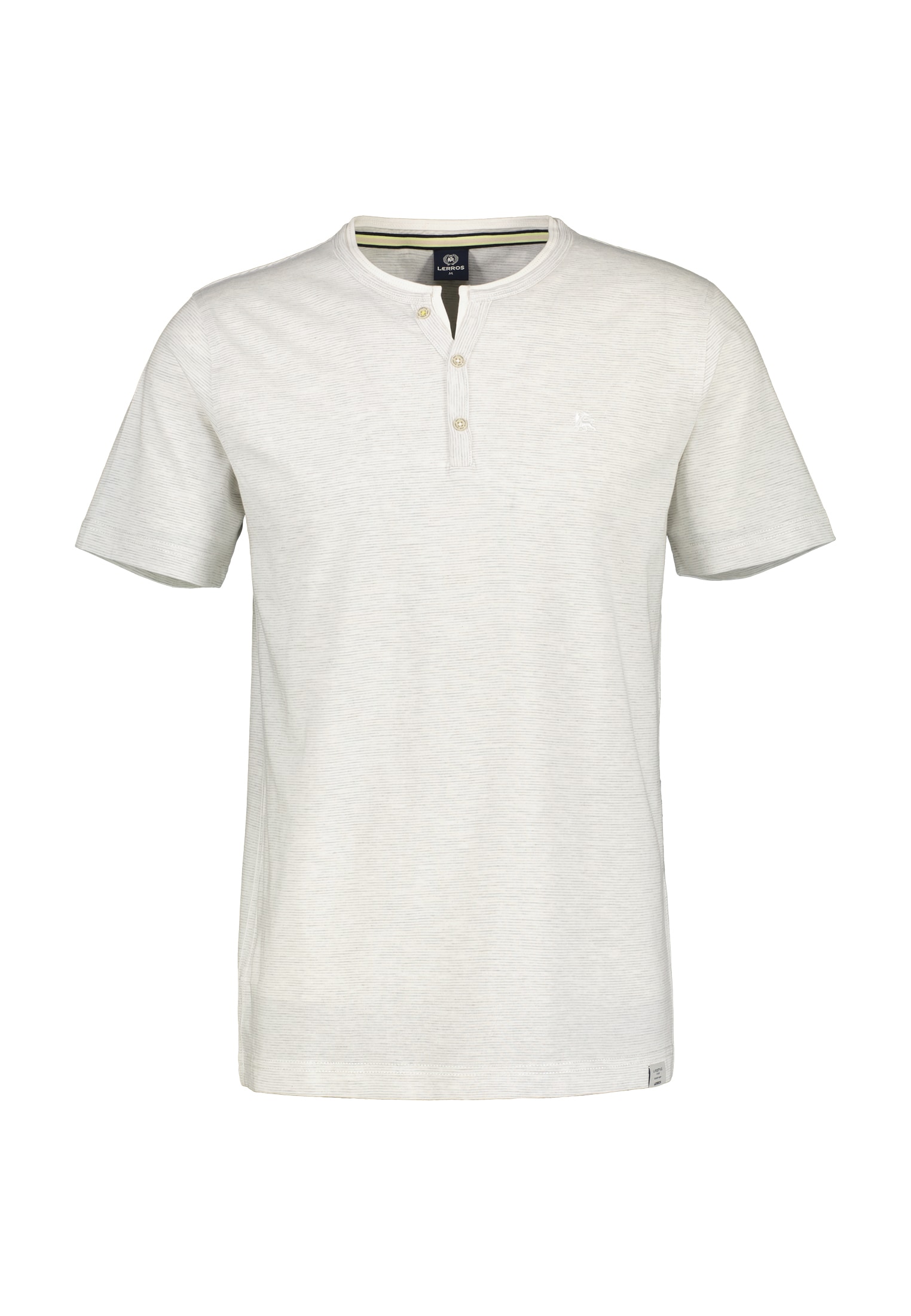LERROS T-Shirt »LERROS Serafino mit Finelinerstreifen, washed«