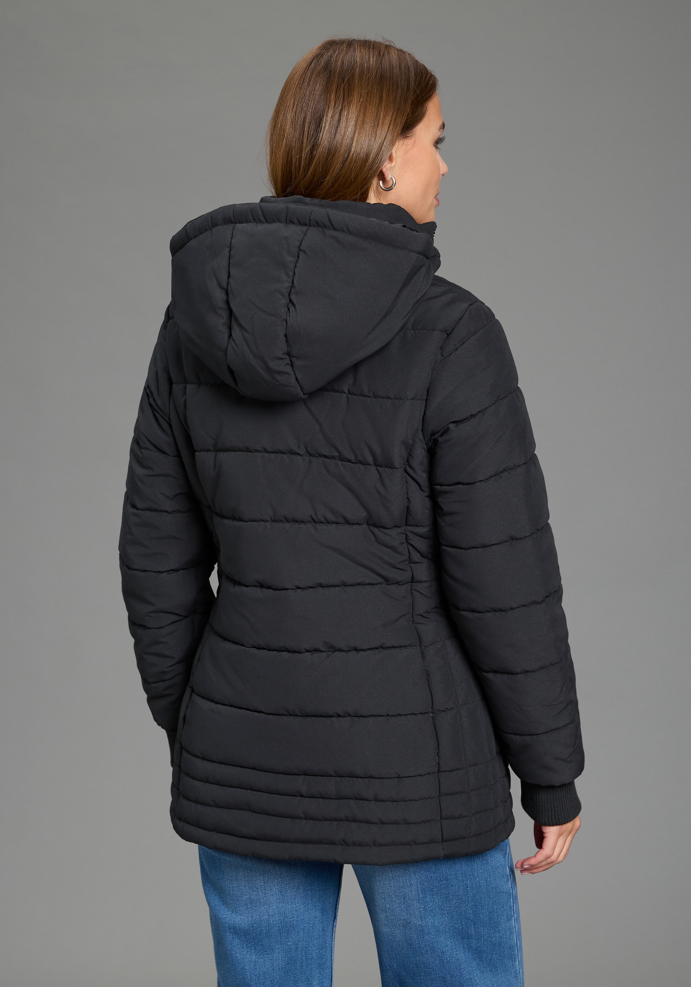 ALPENBLITZ Steppjacke »Flockenwirbel« mit Kapuze für den Übergang,  aus leichtem Material,  unifarbenes Design