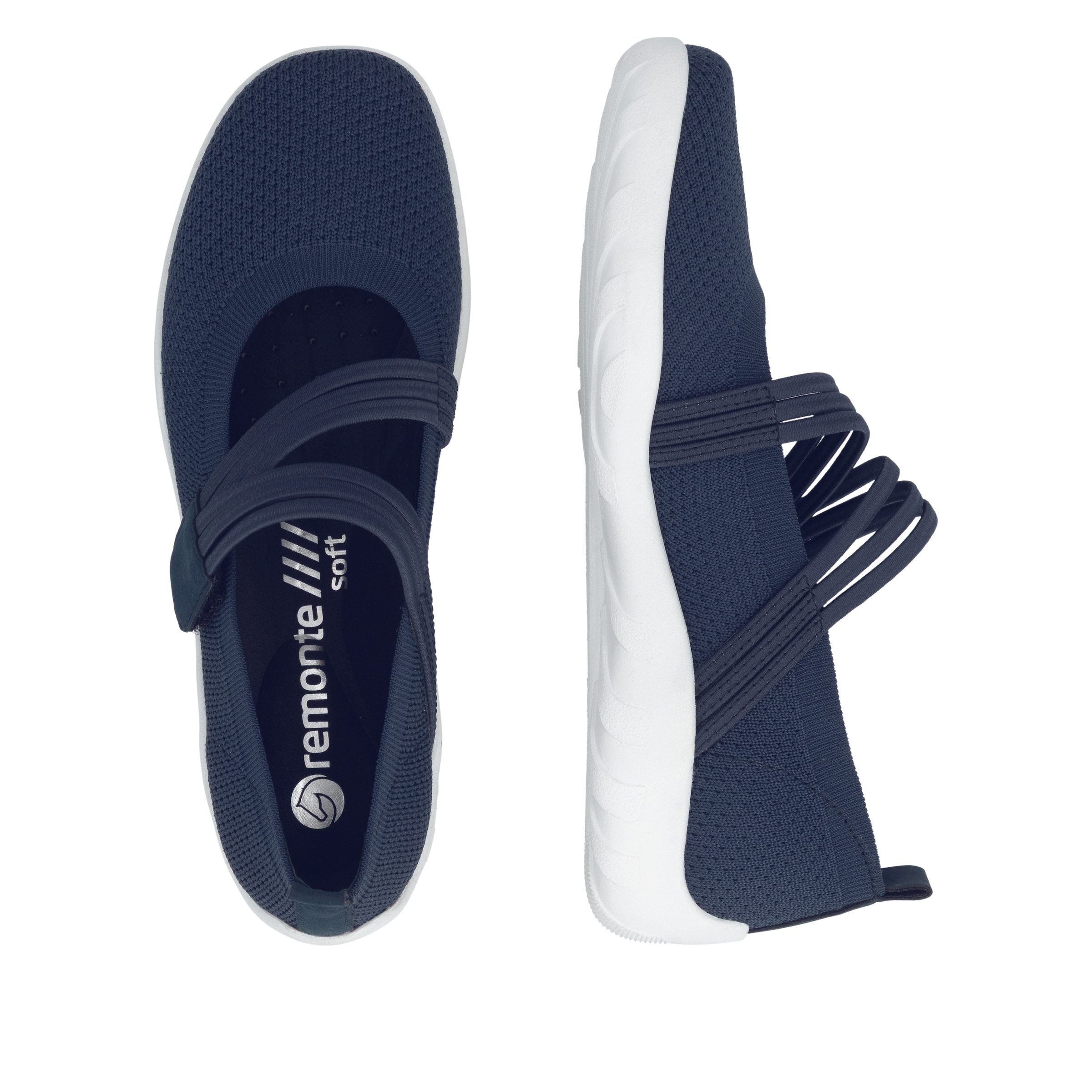 Remonte Riemchenballerina  Slipper, Schlupfschuh, Sommerschuh, Klettschuh mit Softfußbett