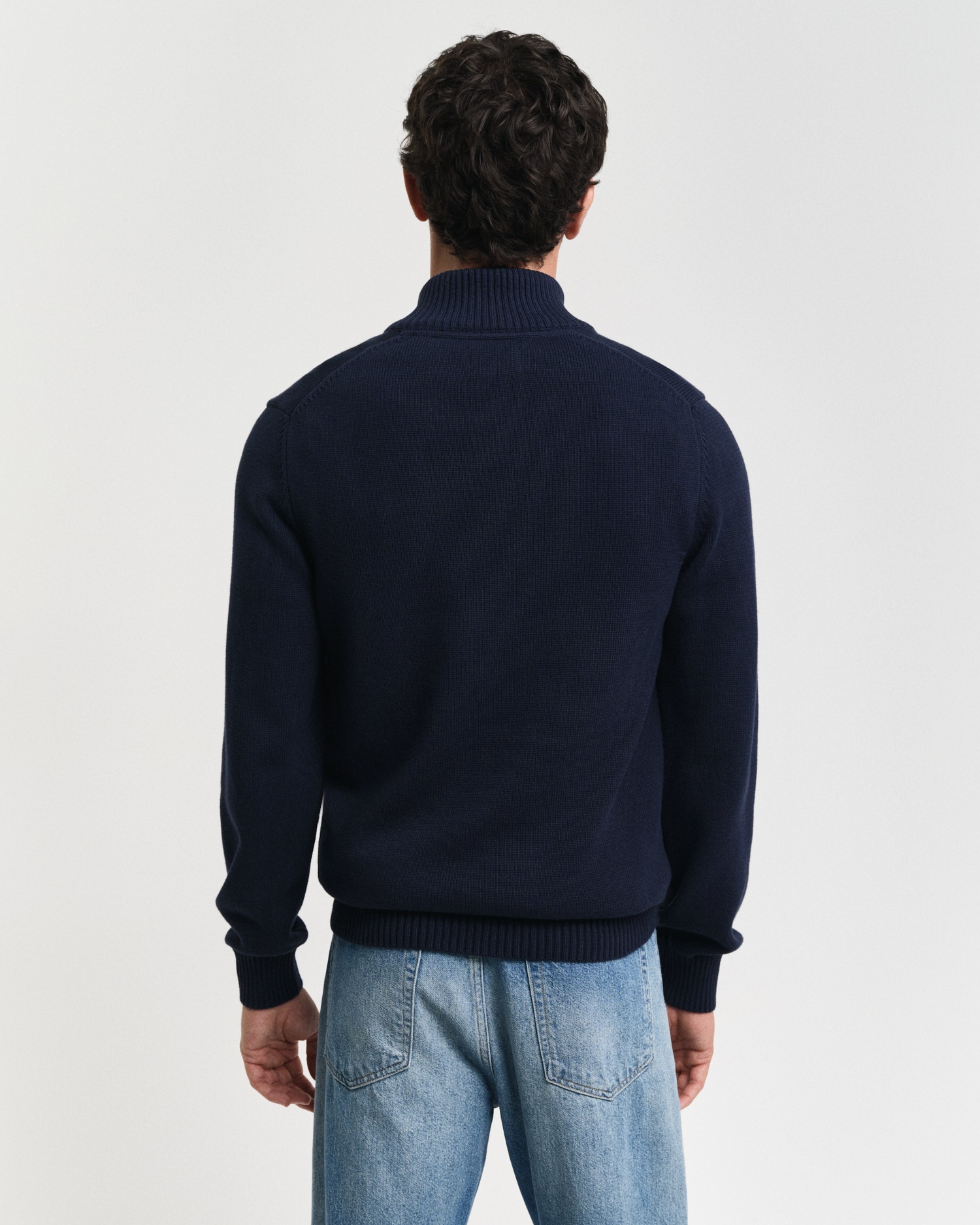 Gant Troyer »CASUAL COTTON HALF ZIP« mit grafischer Logostickerei auf der Brust