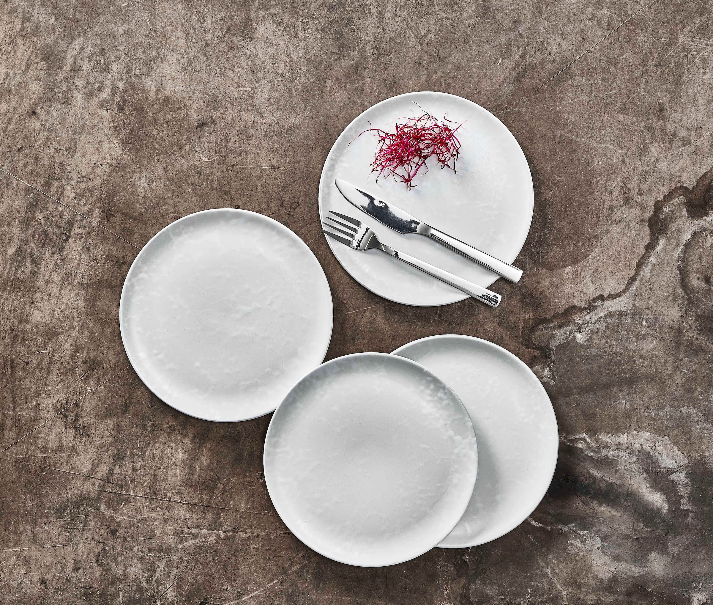 aida RAW Frühstücksteller »RAW«, (Set, 6 St.), Steinzeug, Ø 23 cm