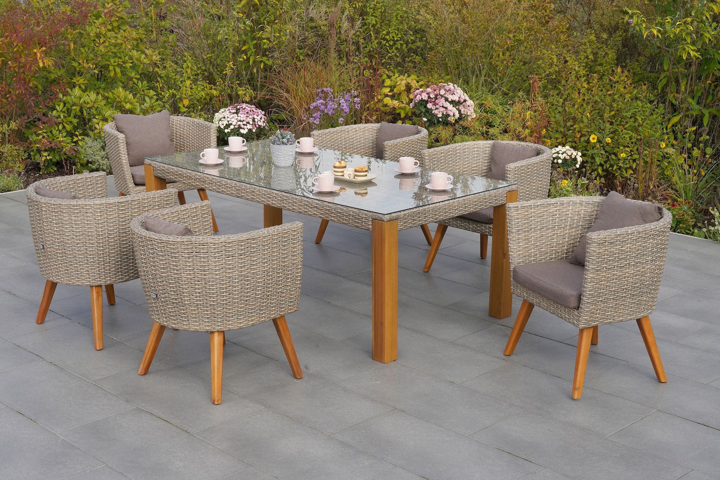 MERXX Garten-Essgruppe »Imperia« 7 Stk. tlg. inkl. Auflagen