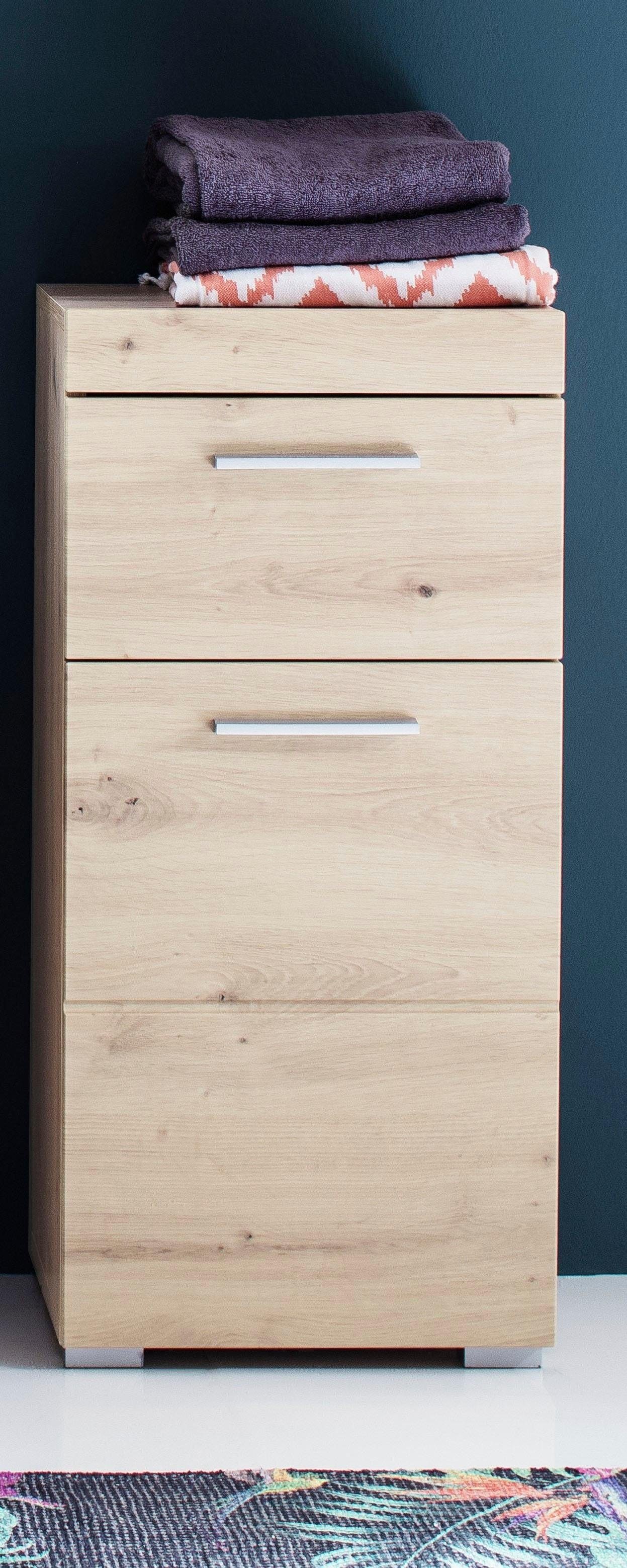welltime Unterschrank »Avena«, Badezimmerkommode mit 1 Schublade und 1 Tür - Maße (B/T/H) 37/31/79 cm