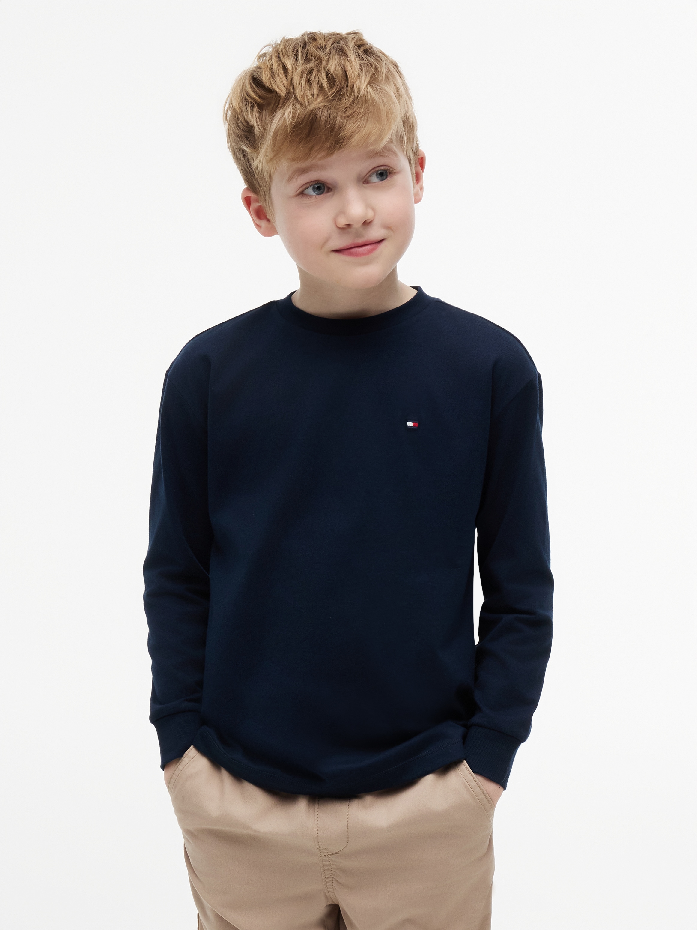 Tommy Hilfiger Langarmshirt »ESSENTIAL T-SHIRT LS« für Kinder bis 16 Jahre, Markenlogo