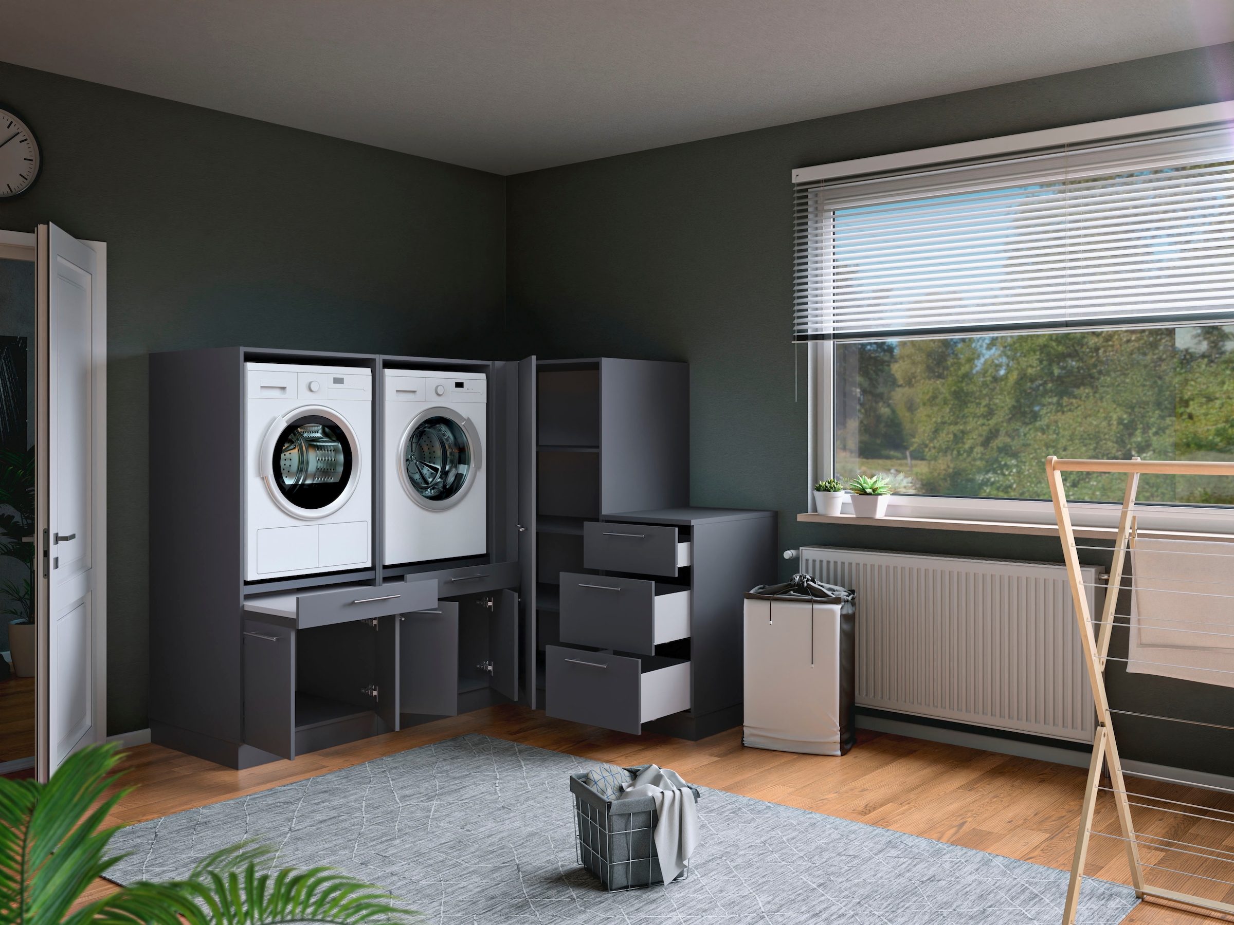 Laundreezy Mehrzweckschrank-Set »Laundreezy, 4-tlg. Mehrzweckschrank-Set B/H/T 203/162/68 cm« 4 Stk. tlg.