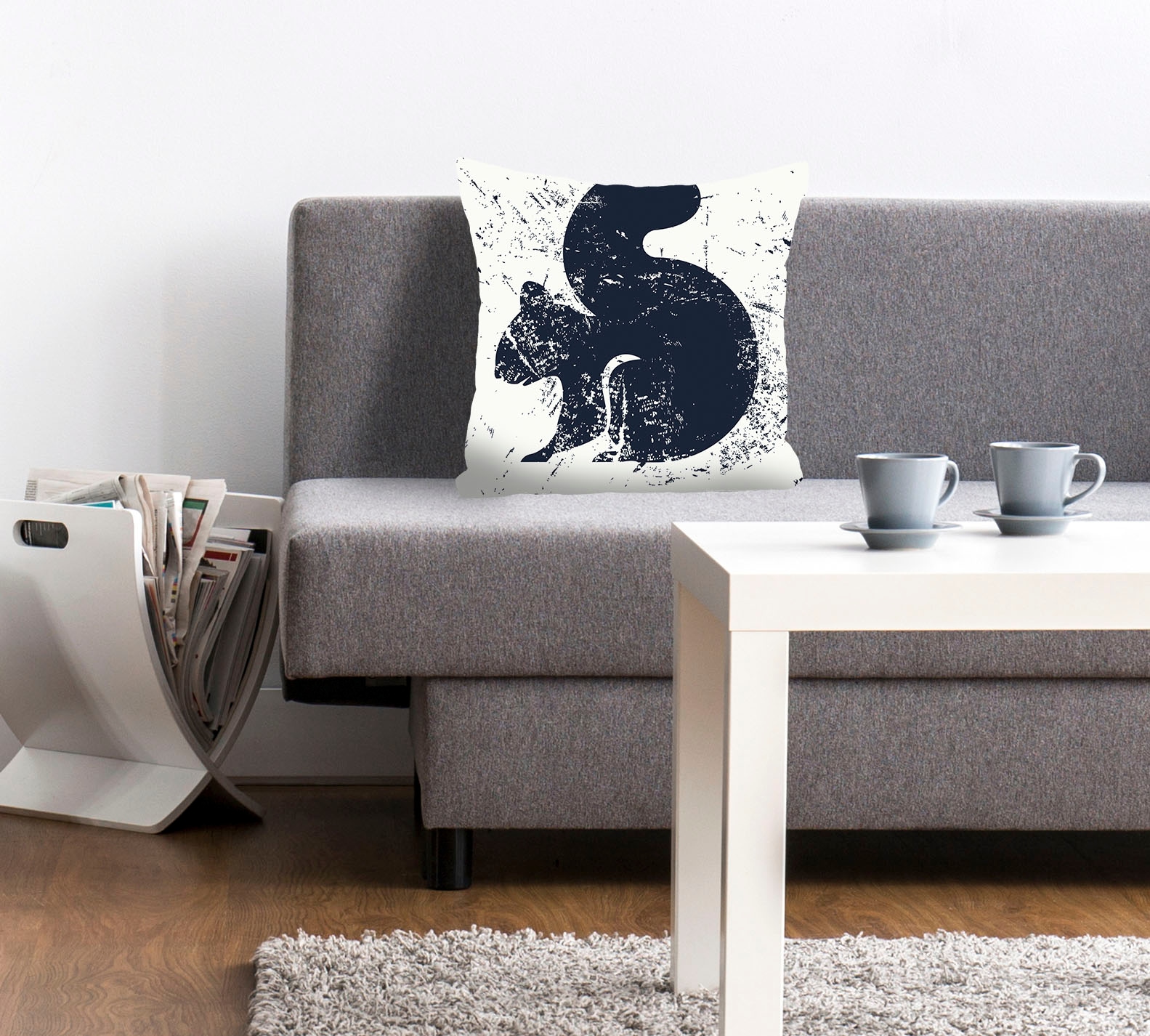 queence Dekokissen »Joris«, (1 St.), mit einem blauen Eichhörnchen, Kissenhülle ohne Füllung, 1 Stück