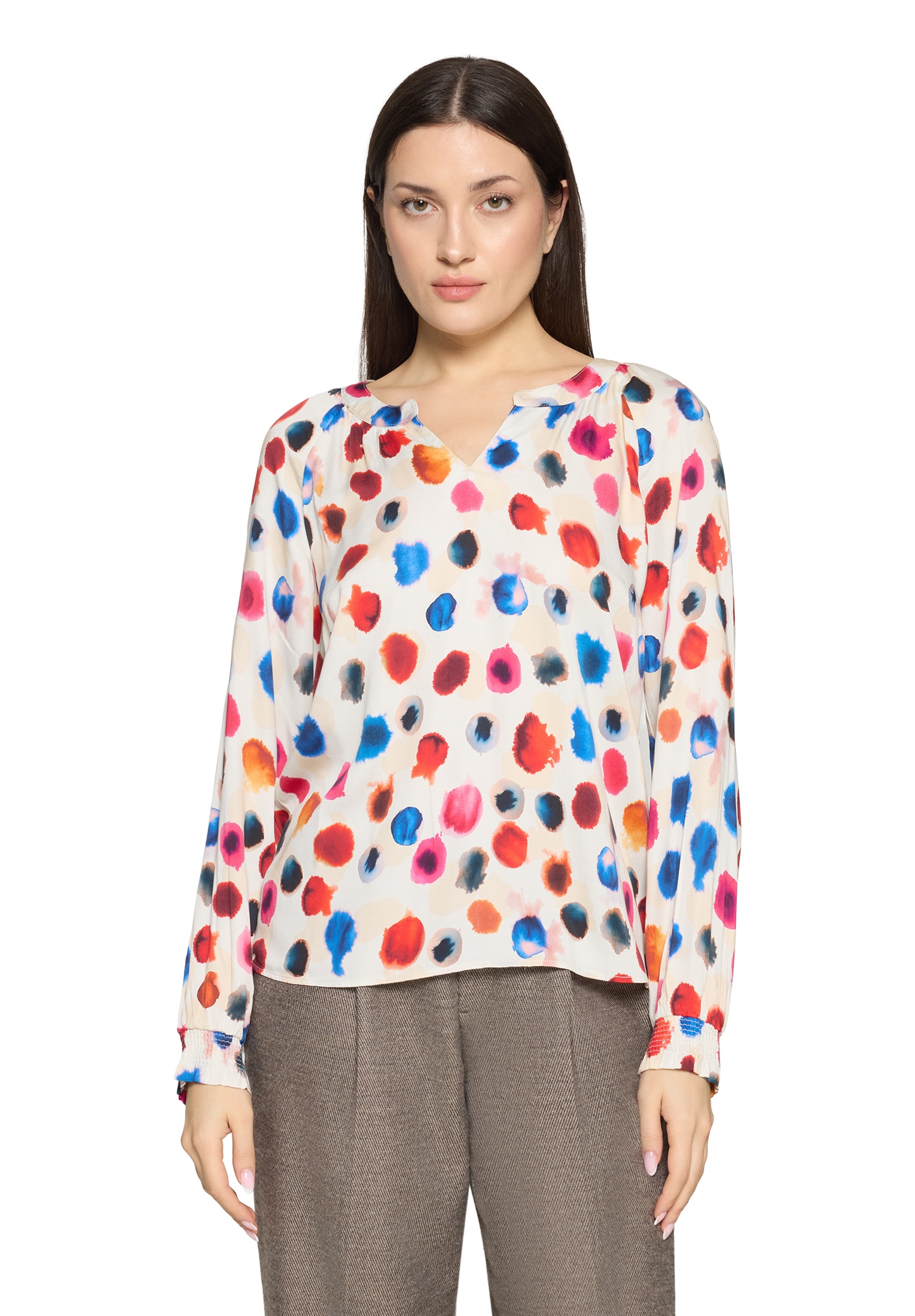 Cartoon Klassische Bluse »Casual-Bluse mit Raffung«