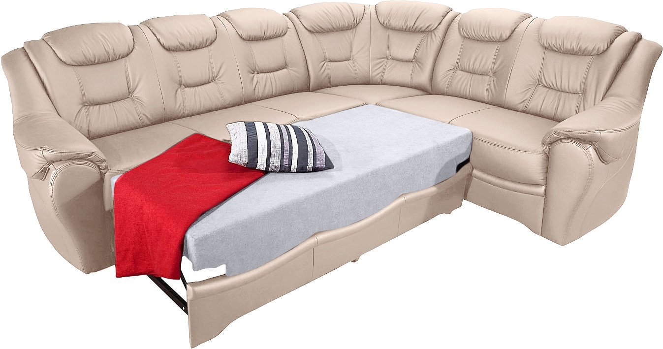sit&more Ecksofa »Bellevue L-Form«, wahlweise mit Bettfunktion