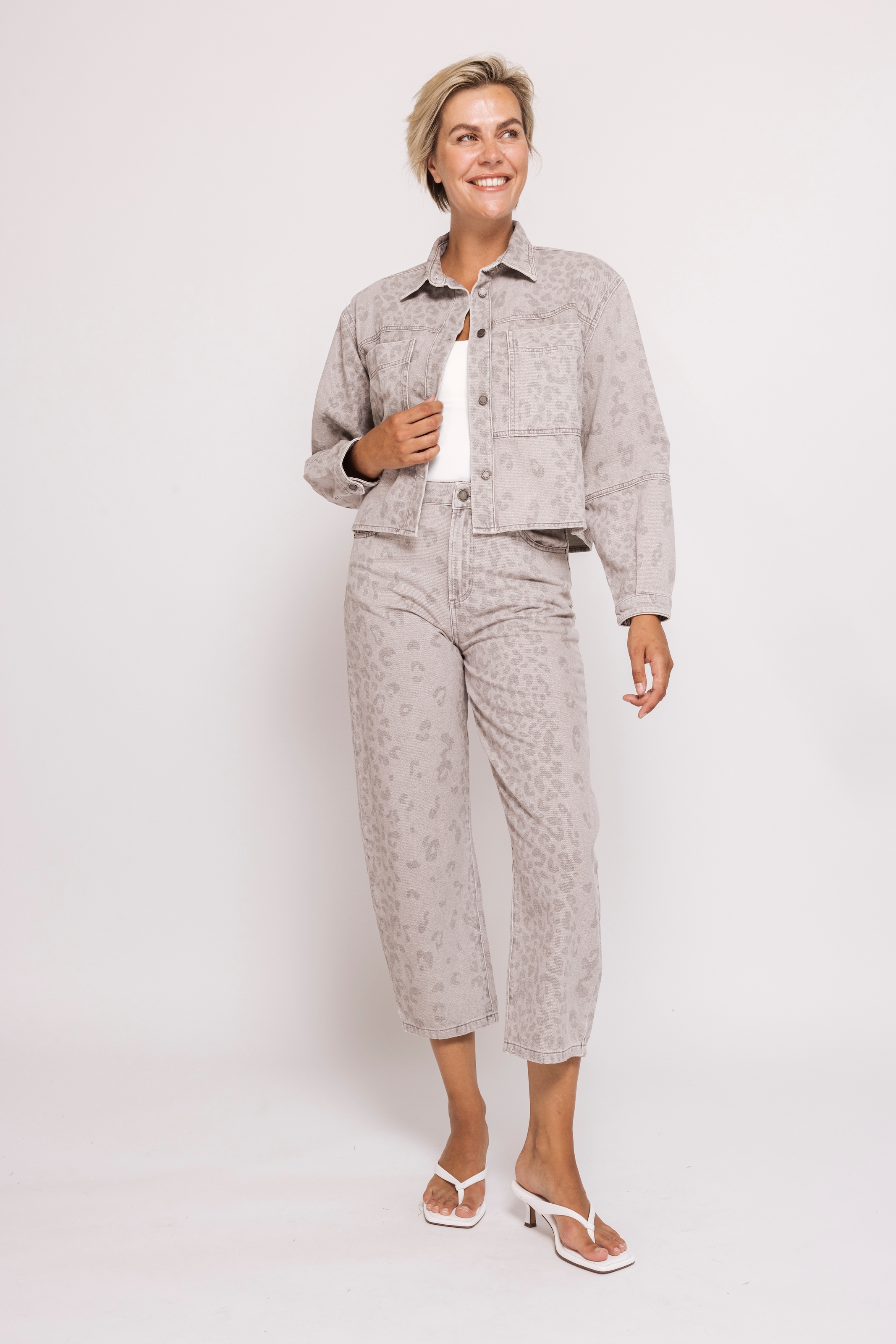 Zhrill 7/8-Jeans »IZA« bequeme Passform, gerade Beinform, 7/8-Länge, mit Animal-Print
