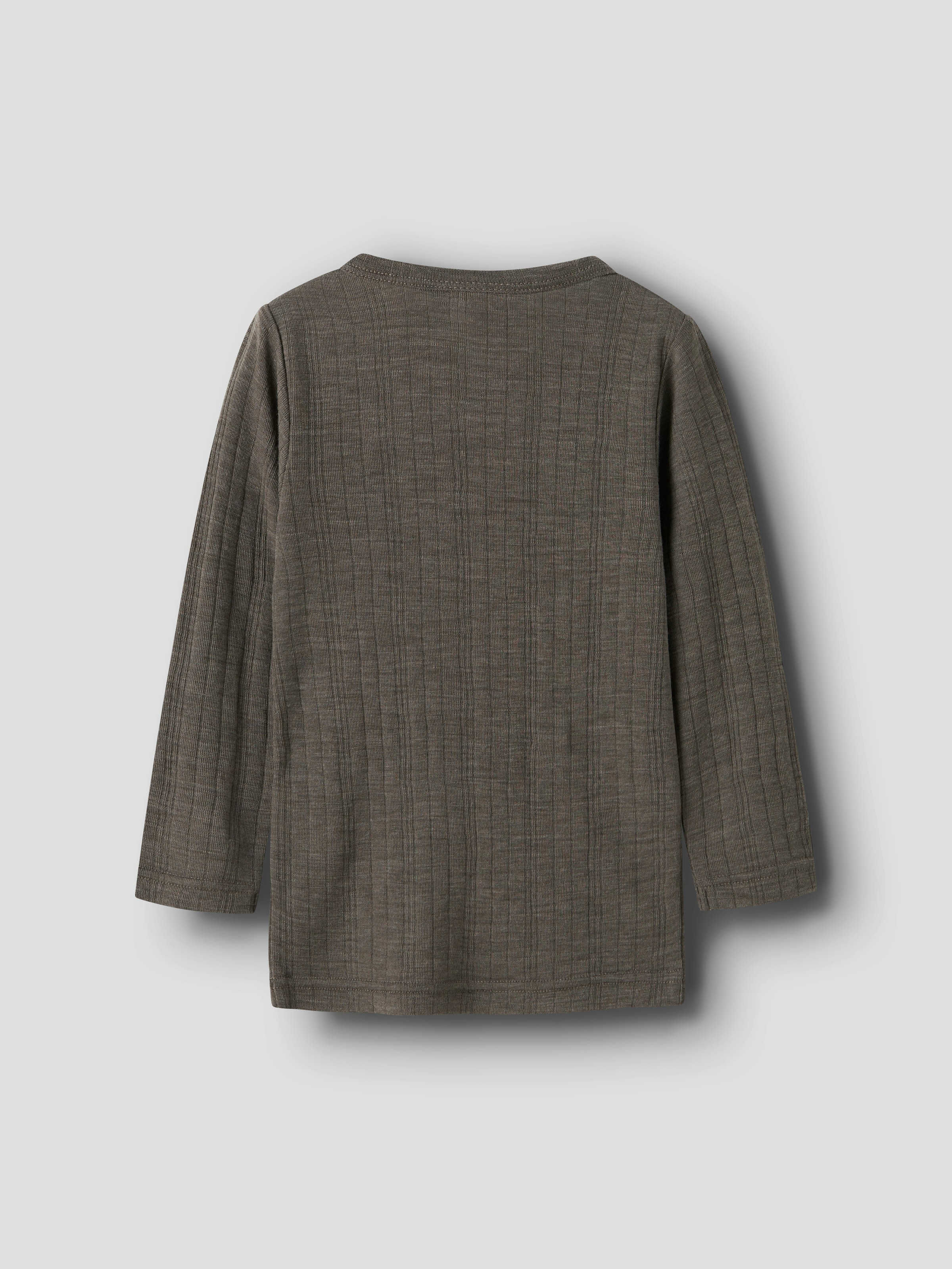 Name It Langarmshirt »NMMWANG WOOL NEEDLE LS TOP SOLID NOOS« aus reiner Merinowolle