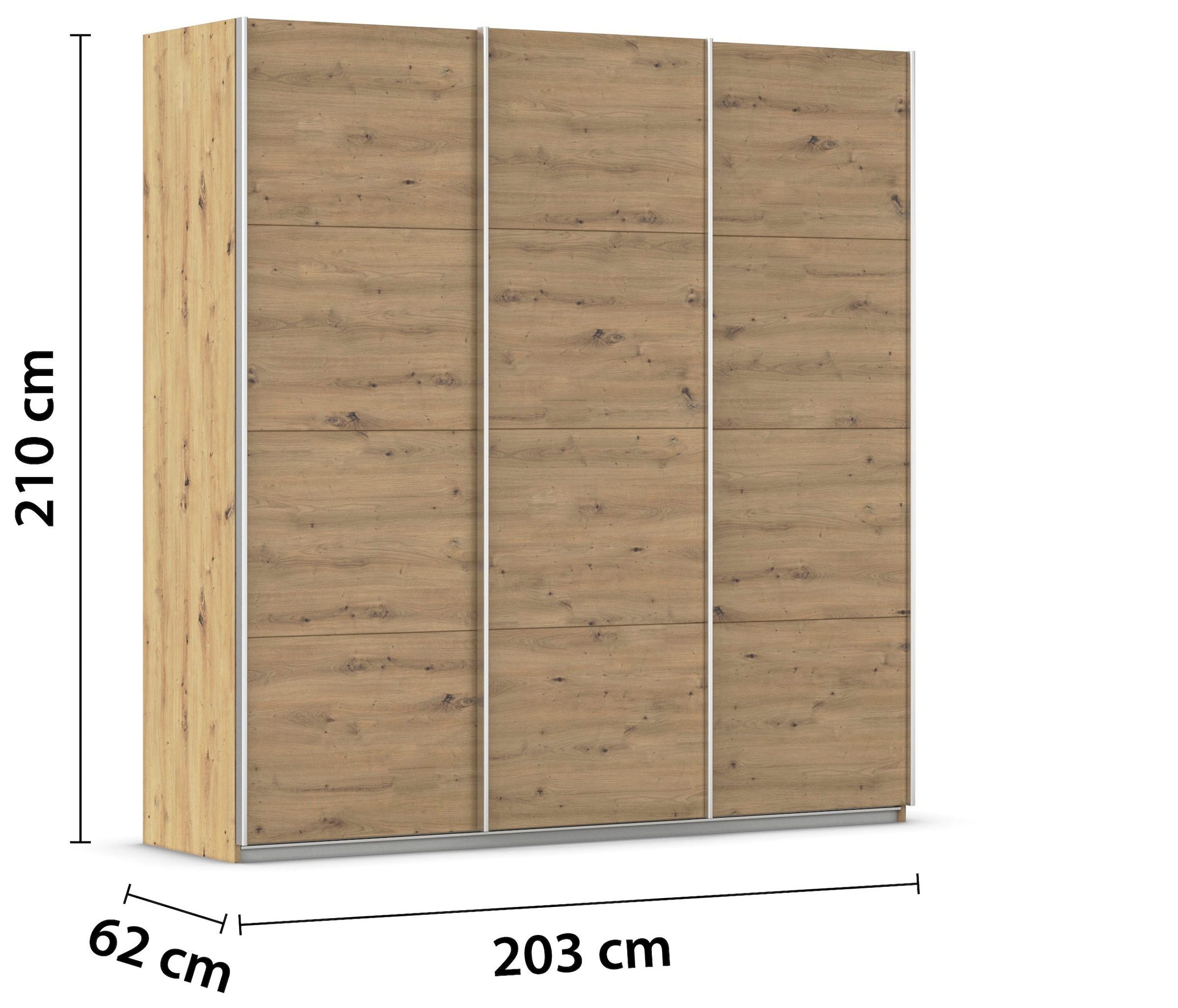 OTTO home Kleiderschrank »Mehrzweckschrank Aktenschrank Möbel Mietswohnung Schlafzimmer KOLUNA« 3 Ausstattungen BASIC/CLASSIC/PREMIUM (inkl. SOFT-CLOSE-FUNKTION),  Breiten 203/271/315/360 cm Höhen 210/229 Dekor-Front MADE IN GERMANY