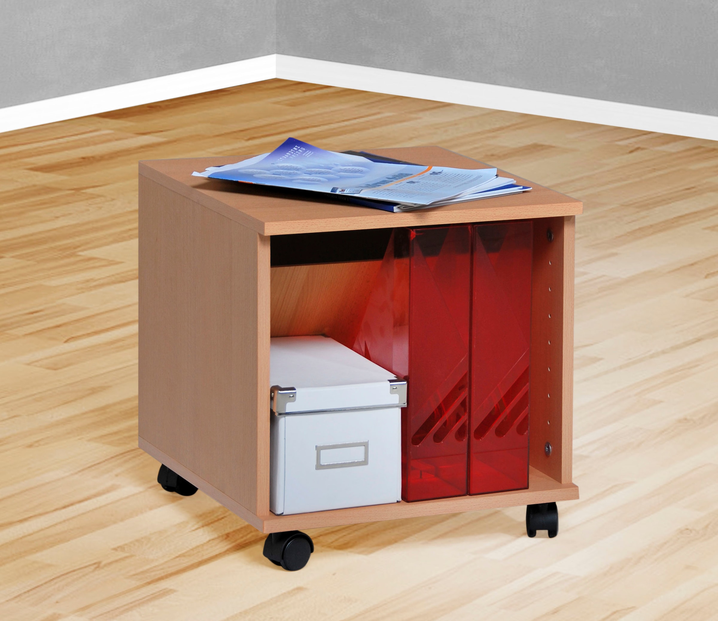 VOGL Möbelfabrik Rollcontainer »Barrie, Bürocontainer, Nachtschrank«, (1 St.), Ausführungen mit/ohne Schubladen, Höhe 41 cm, Made in Germany