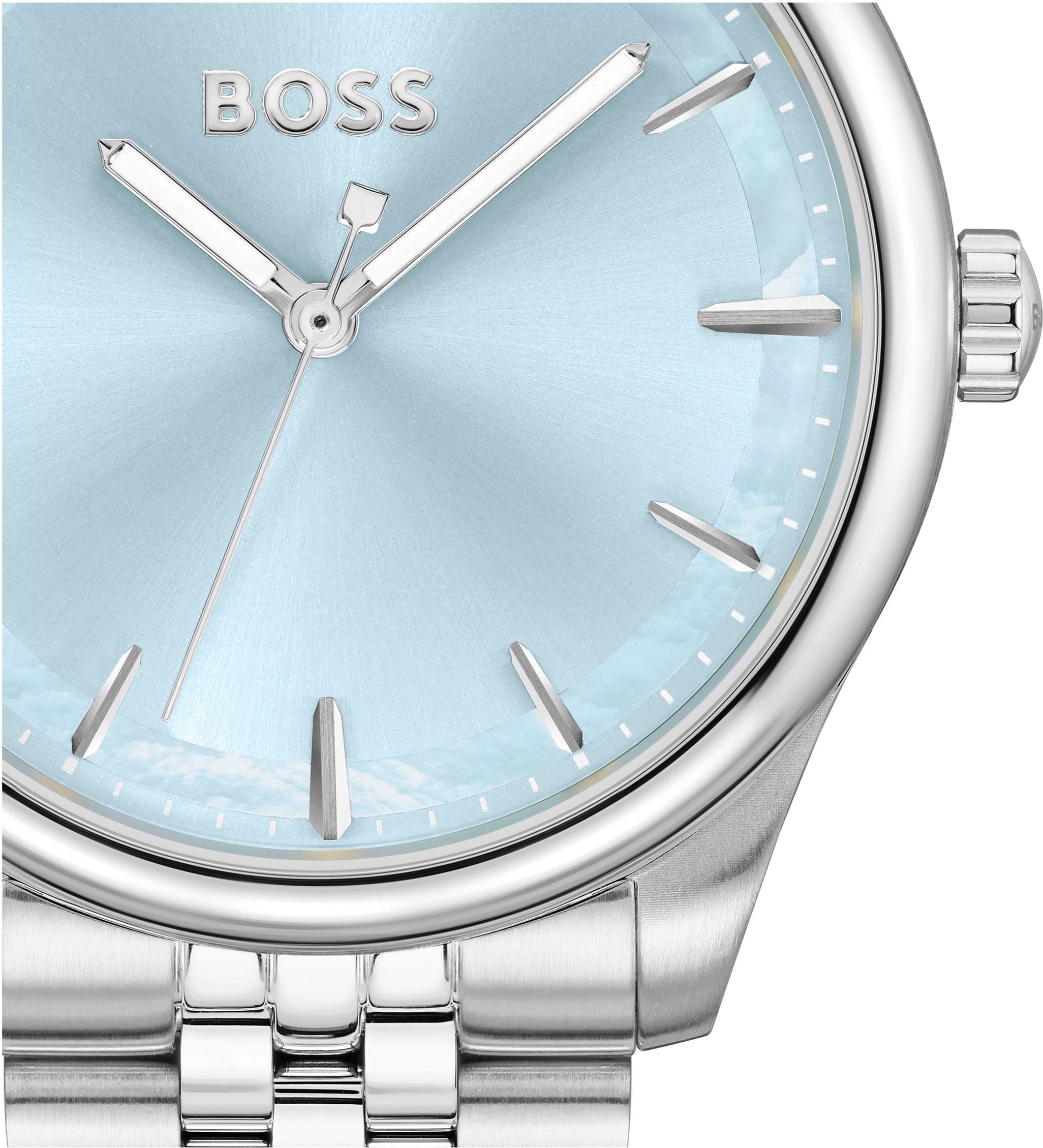 BOSS Quarzuhr »GRACEFUL«, Armbanduhr, Damenuhr, Edelstahlarmband, analog