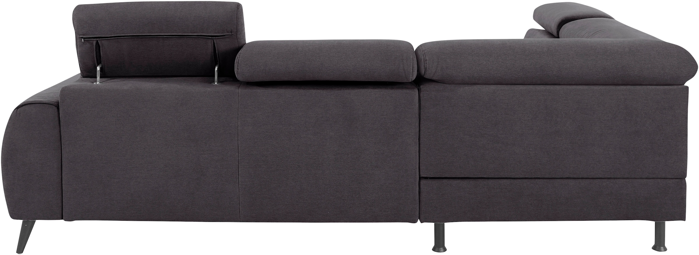 COTTA Ecksofa »Mia L-Form mit 3 Zierkissen«, wahlweise mit Bettfunktion, Bettkasten, Beleuchtung & Wireless-Charger