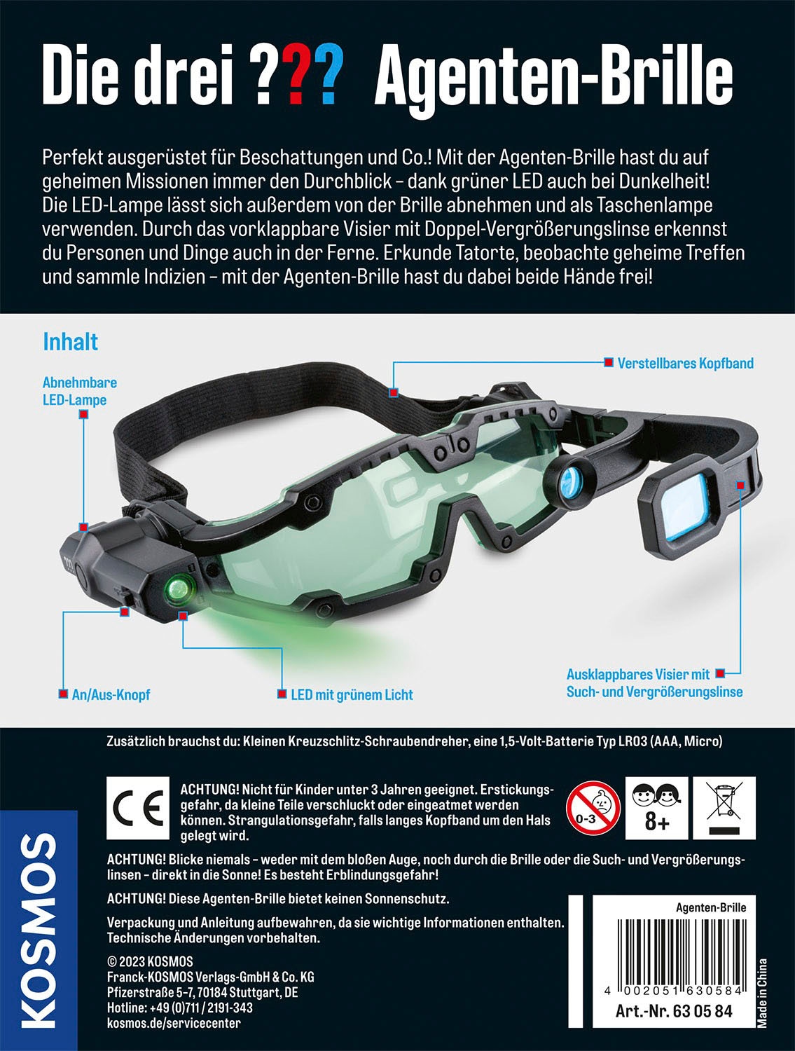 Kosmos Experimentierkasten »Die drei ??? Agentenbrille«