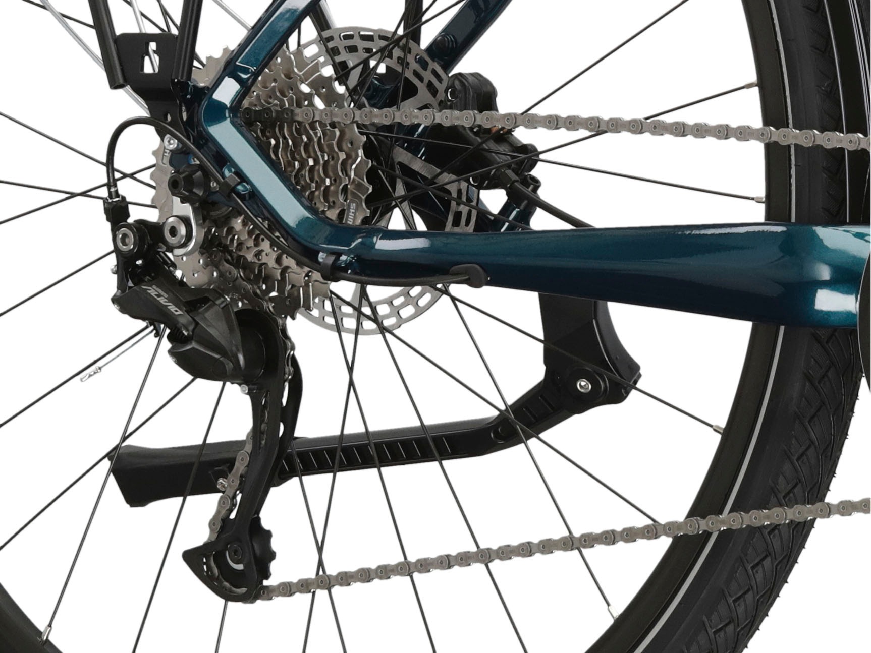 Kross E-Bike »KROSS E-Trekkingrad Damen Trans 5.0 28" türkis 9 Gänge«, 9 Gang, Shimano, ALIVIO M3100, Mittelmotor 250 W, Pedelec, Elektrofahrrad für Damen