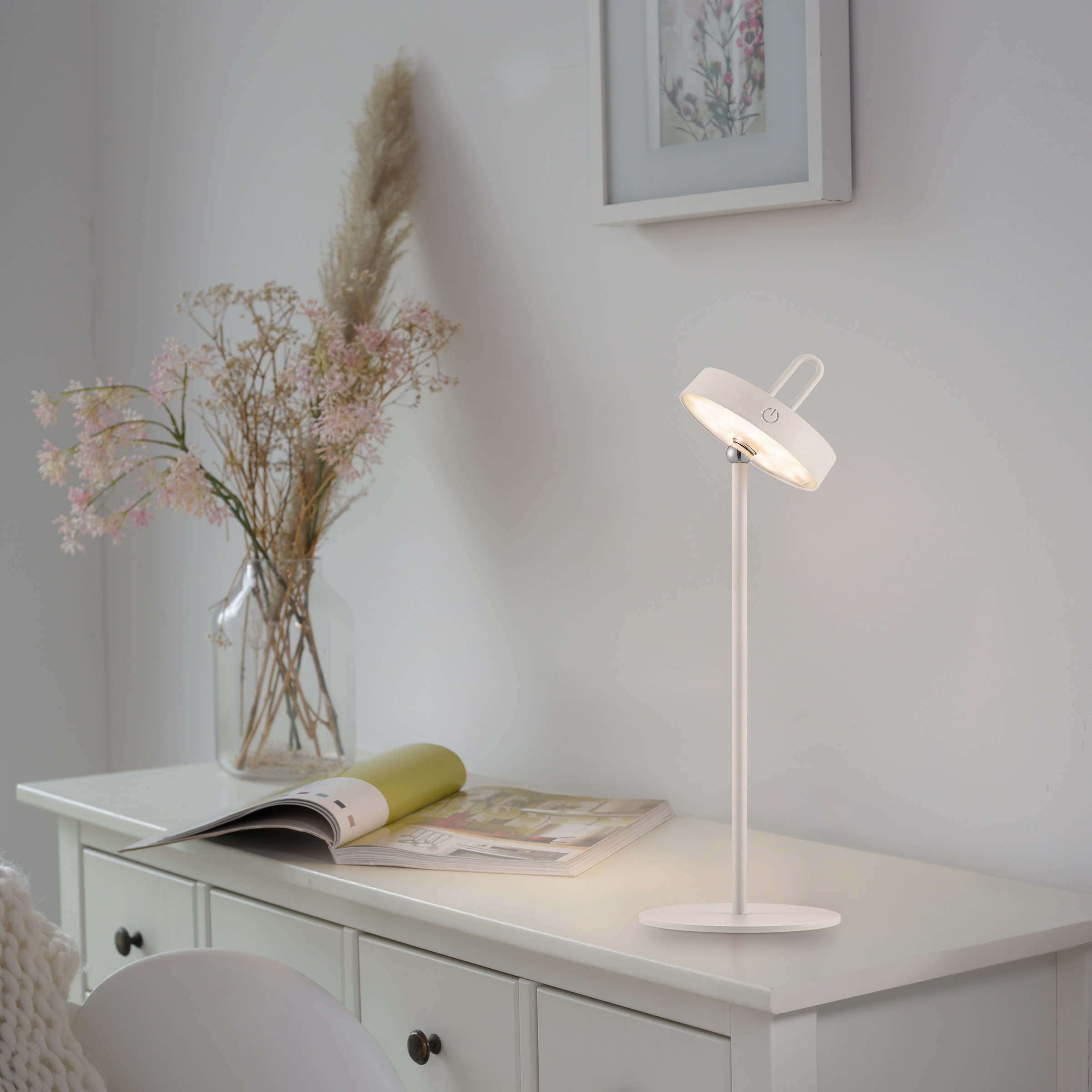 JUST LIGHT Tischleuchte »AMAG«, 1 flammig, Leuchtmittel LED-Modul | LED fest integriert, Akkuleuchte