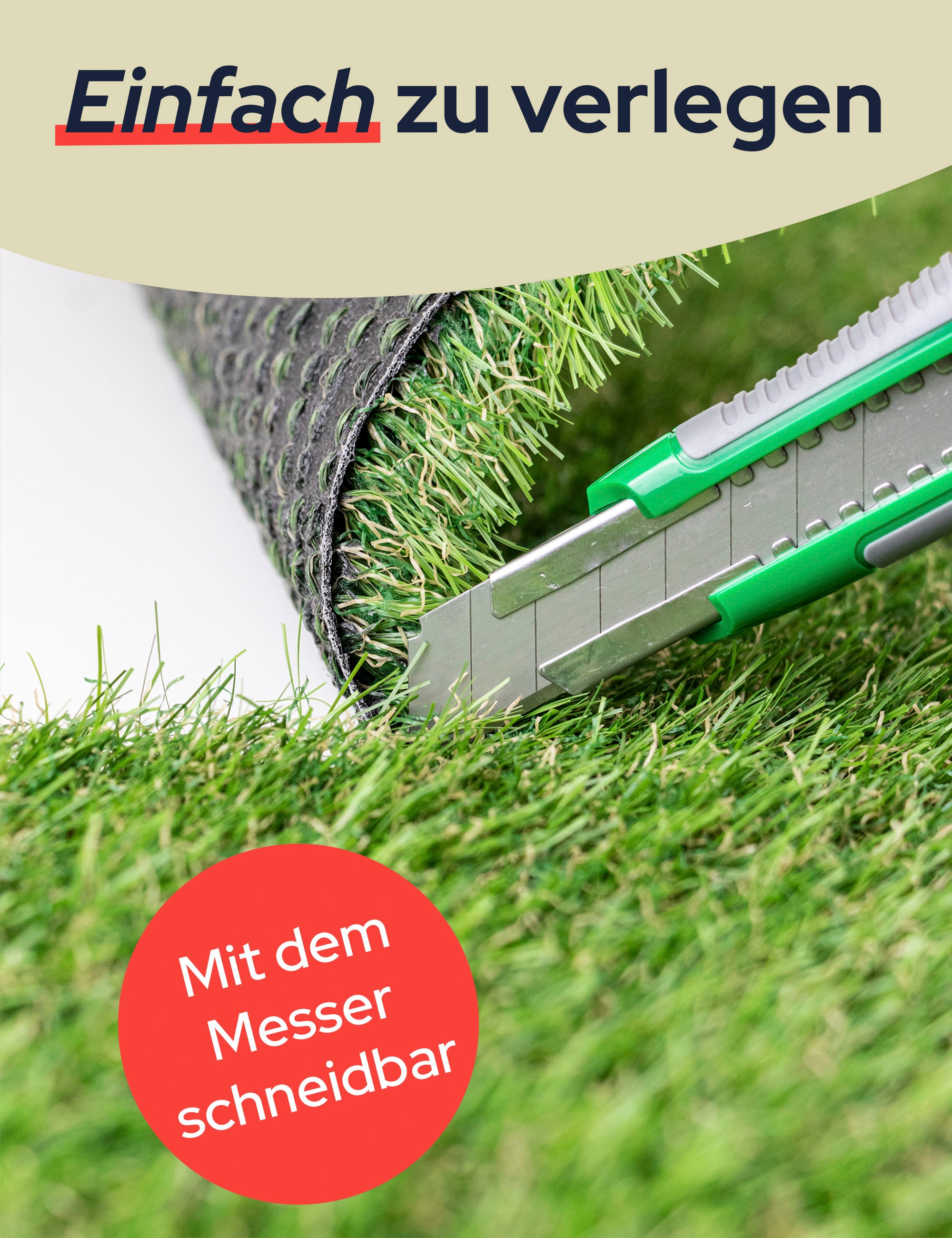 Primaflor-Ideen in Textil Kunstrasen »COLORADO«, rechteckig, 30 mm Höhe, mit Drainagefunktion, ideal für Balkon & Terrasse