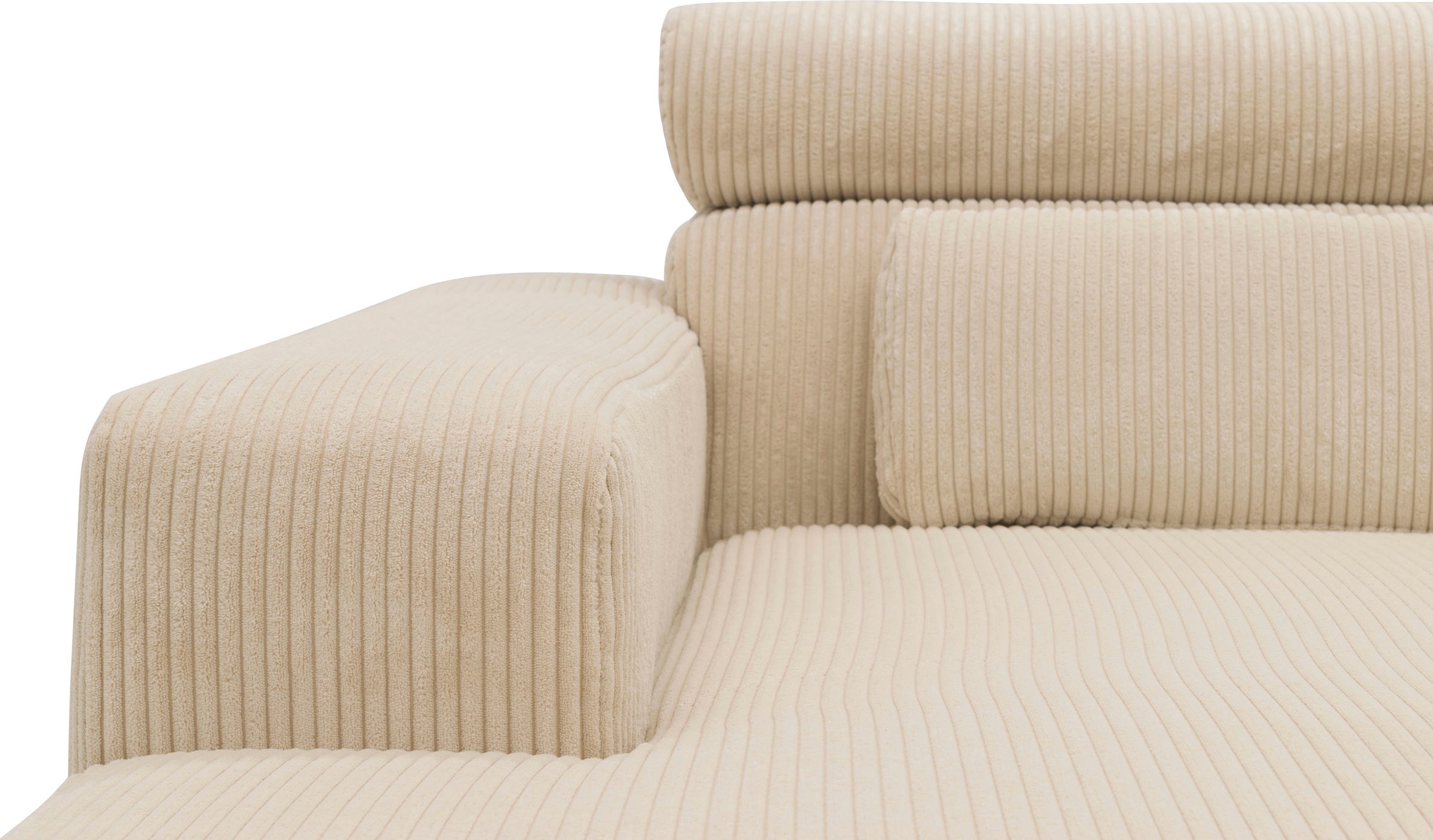 DOMO collection Ecksofa »Brandon B/T/H: 289/177/80 cm, belastbar bis 140kg/ Sitz, auch in Cord«, mit Kopfteilverstellung, wahlweise Sitztiefenverstellung, L-Form