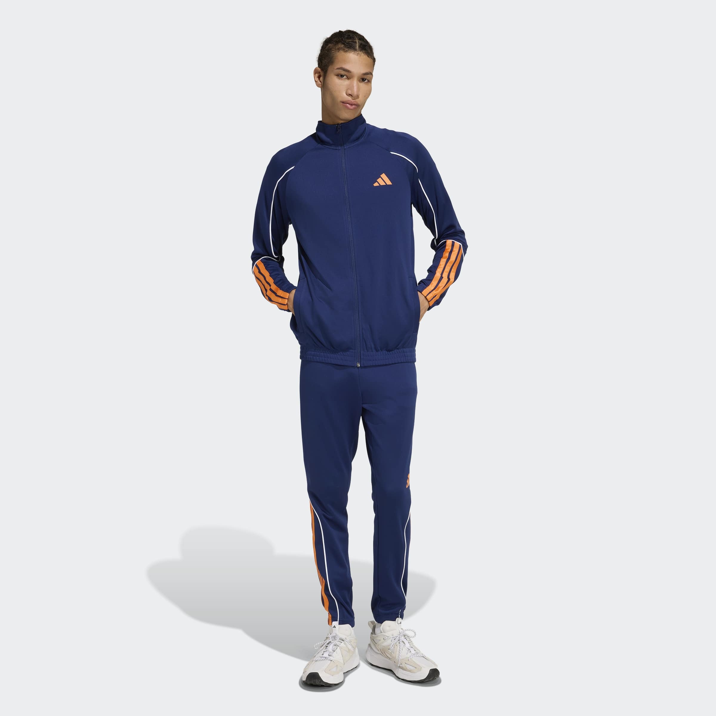 adidas Sportswear Trainingsanzug »STADIUM 3-STREIFEN« 2 tlg. zweiteiliges Set aus Jacke und Hose, aus leichtem Polyester