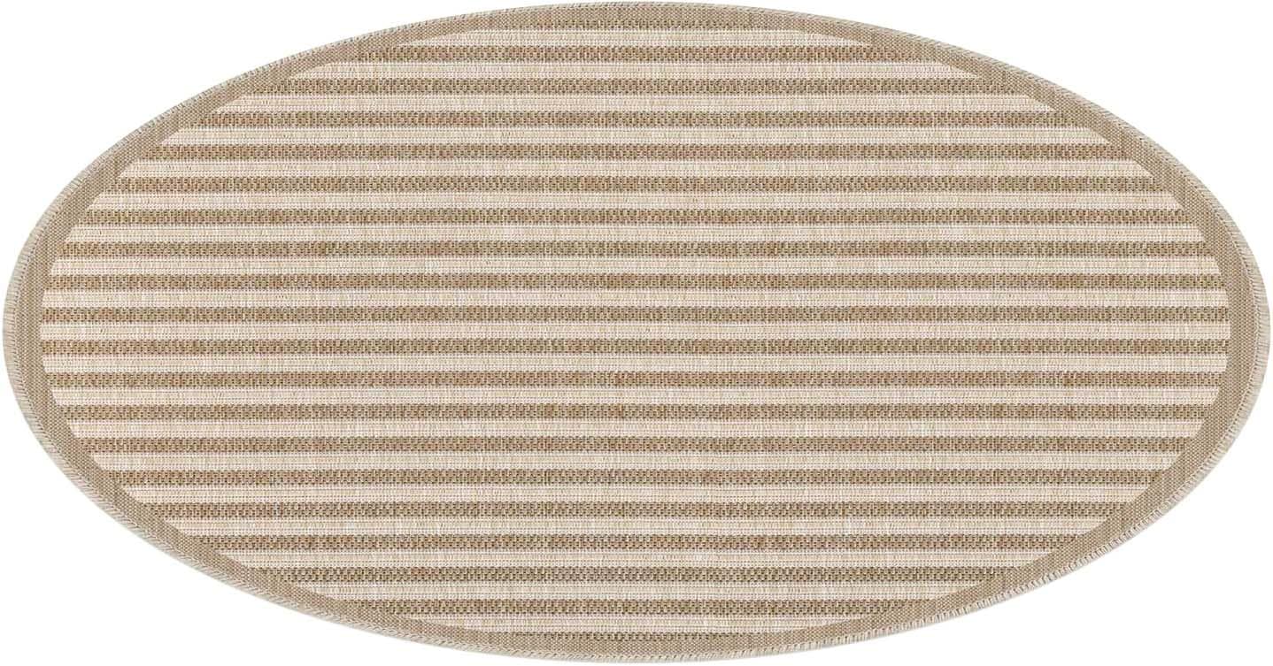 Carpet City Outdoorteppich »Outdoor 102 ,  auch in rund« rund 5 mm Höhe Witterungsbeständig für Balkon, Terrasse, In und Outdoor, Sisal Optik