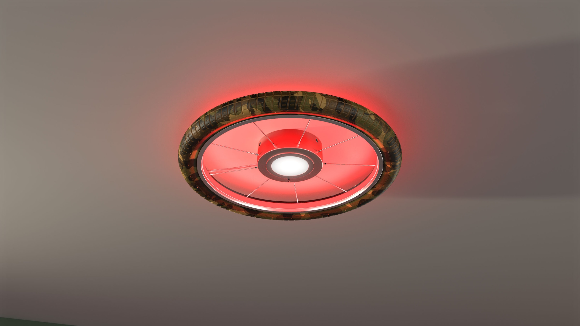 my home Deckenleuchte »Bela« LED-Modul 1 Stk. RGB Funkfernbedienung, Reifenleuchte, Wheel