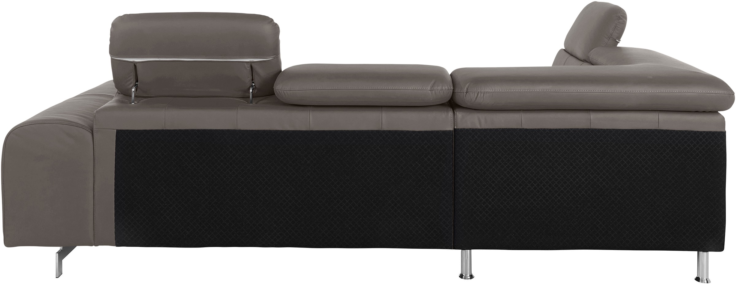 COTTA Ecksofa »Chef L-Form«, mit Kopfteilverstellung, edle Metallkufen, wahlweise mit Bettfunktion