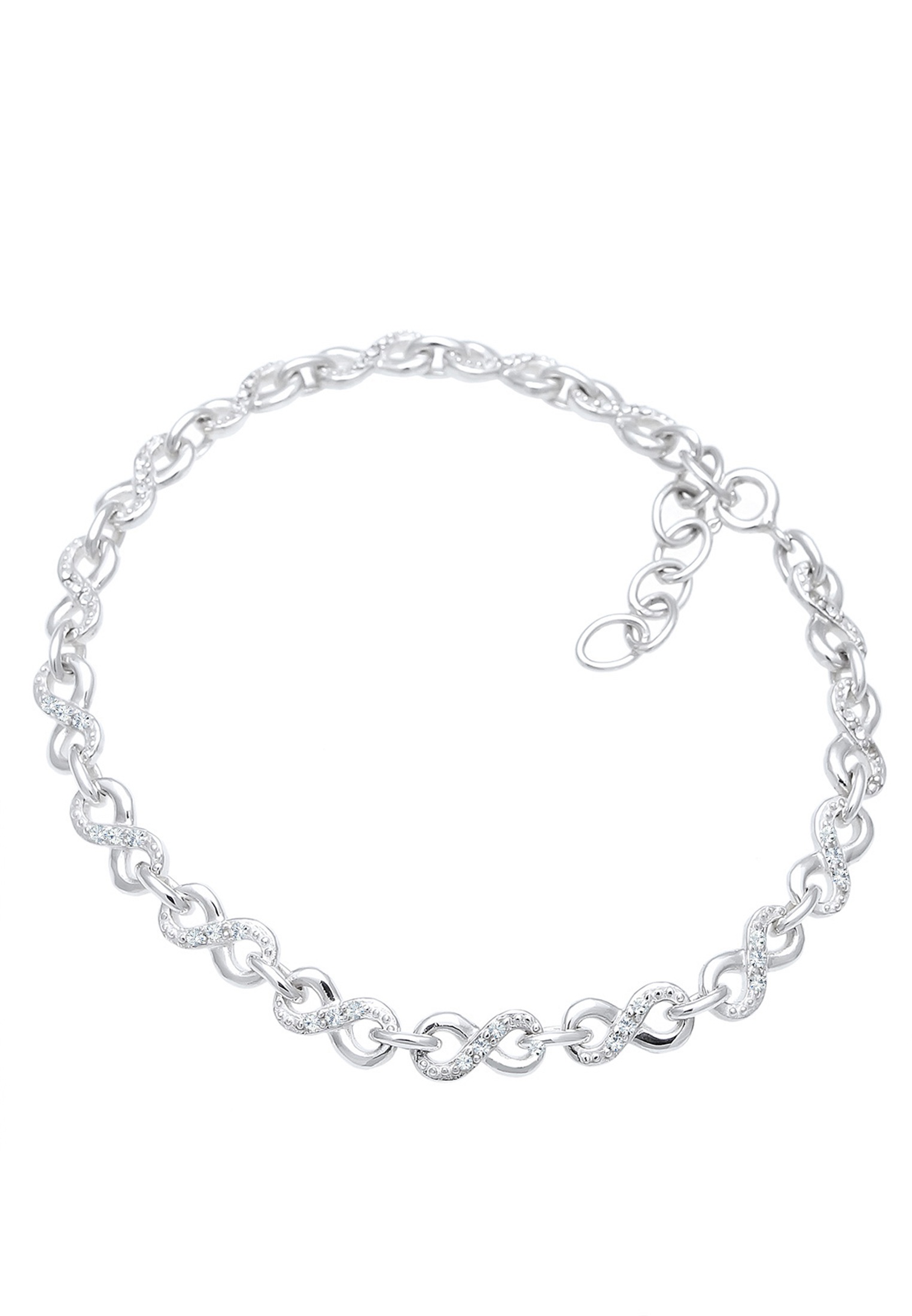 Elli Armkette »Armband Infinity Kristalle 925 Silber Infinitá«
