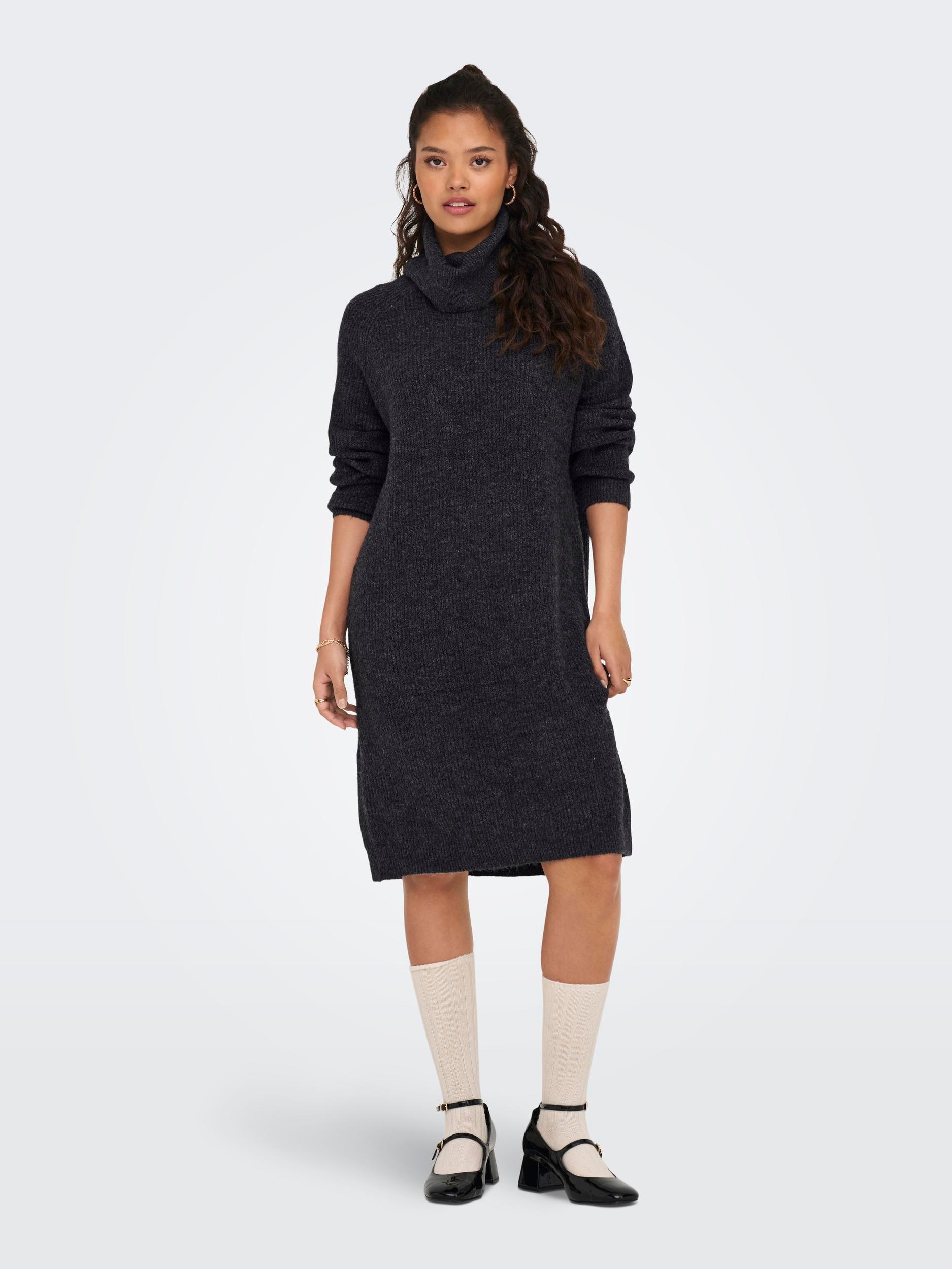 ONLY Strickkleid »ONLSILLY LS ROLLNECK DRESS BF KNT«, mit Rollkragen