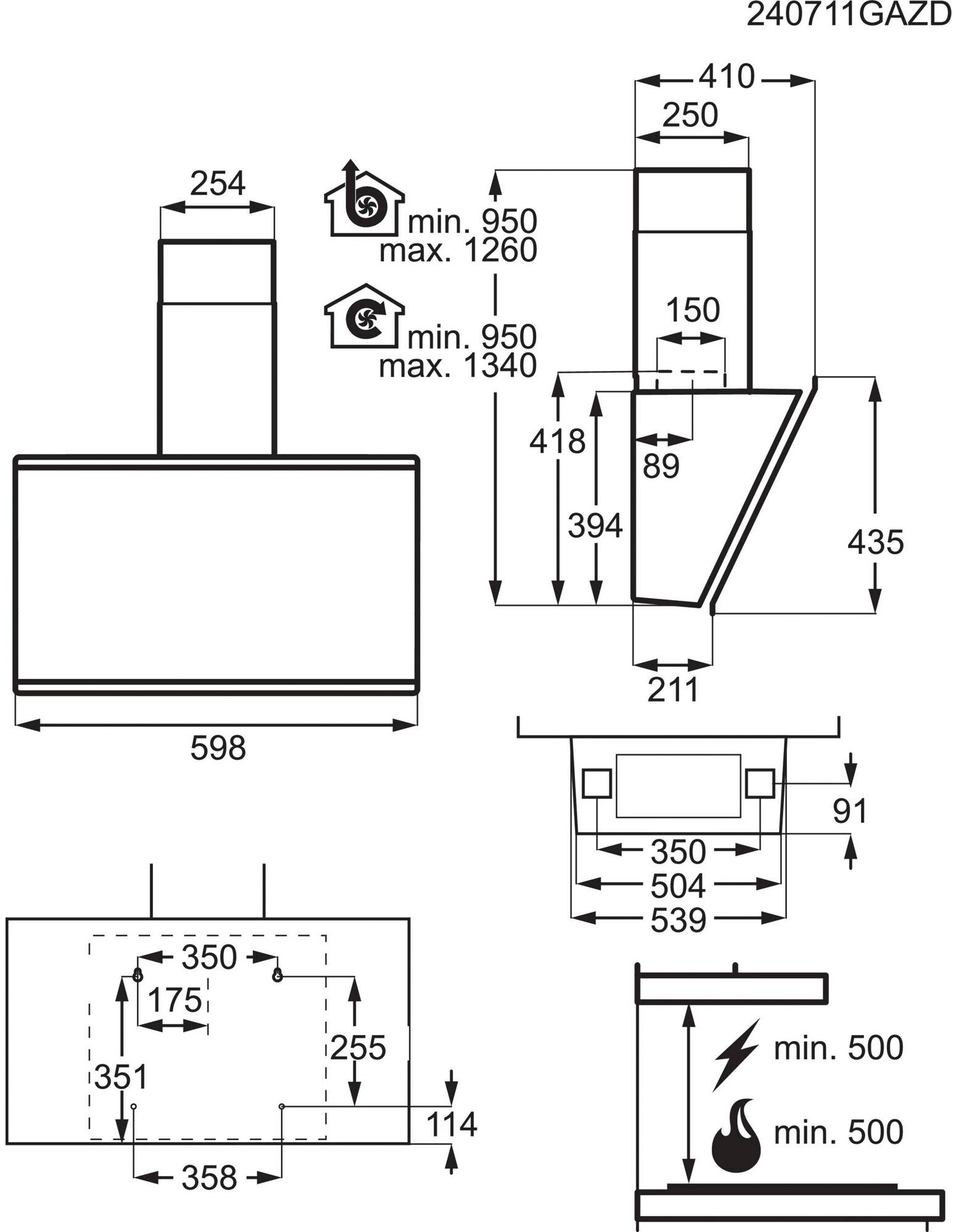 AEG Kopffreihaube »GV77D91«, Serie 7000, mit Hob2Hood®