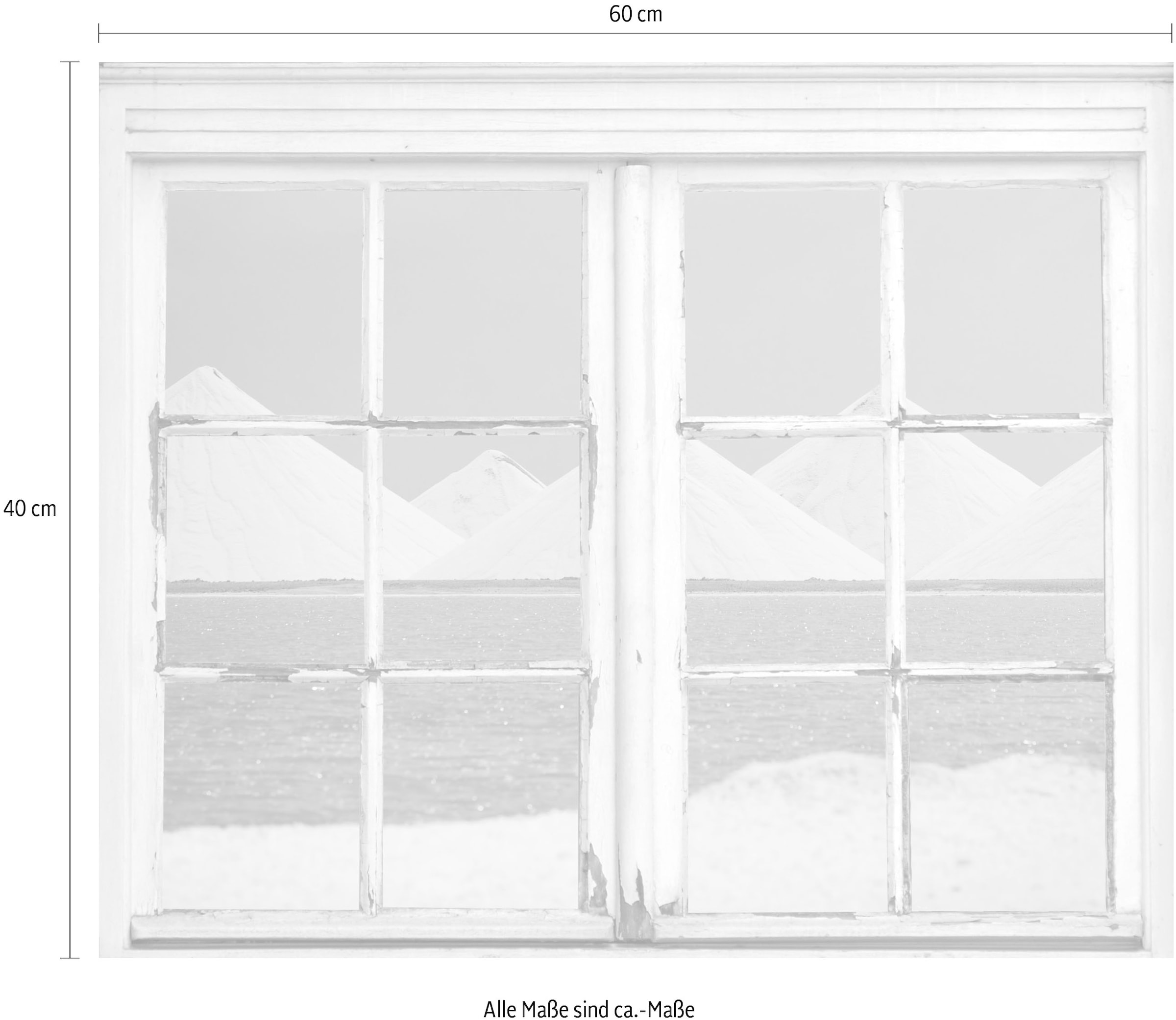 queence Wandsticker »Berge« Wandsticker, Wandbild, selbstklebend, 3D, Fenster