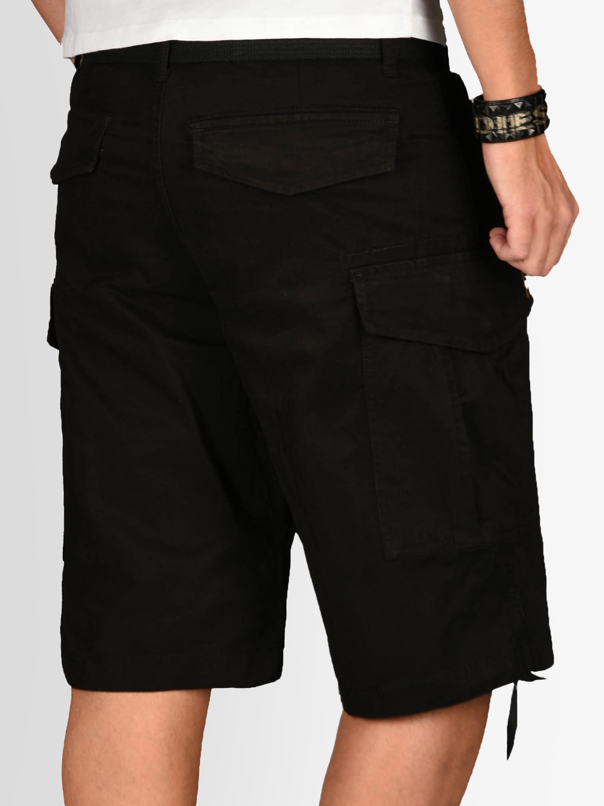 Alessandro Salvarini Cargoshorts »A. Salvarini Herren Designer Cargo Shorts Cargoshorts kurze Hose Gürtel AS133«