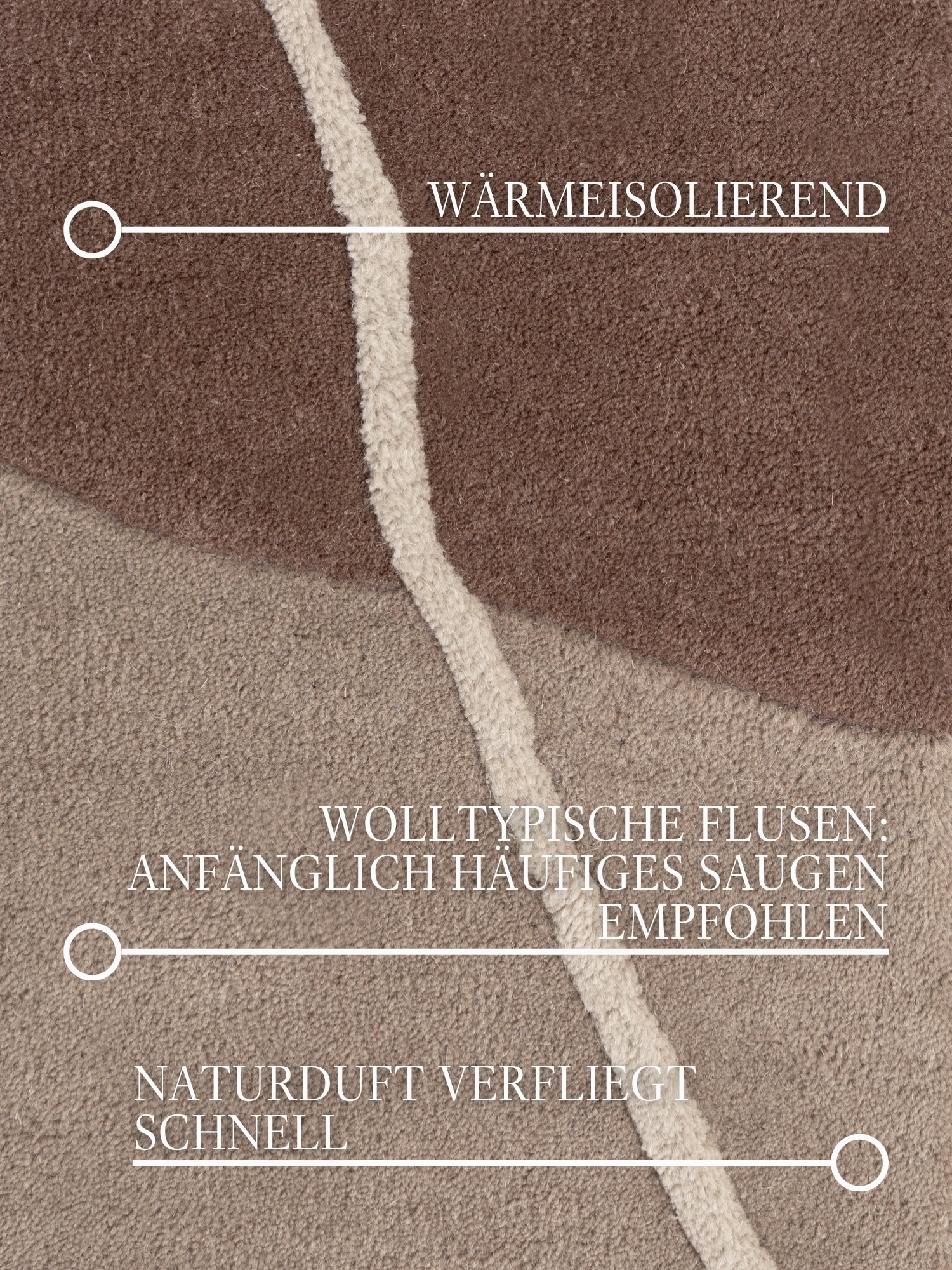 Villeroy & Boch Wollteppich »Muse« rechteckig 17 mm Höhe Wolle, Natur,Handgemacht, Abstrakt, Kurzflor, Wohnzimmer, Schlafzimmer