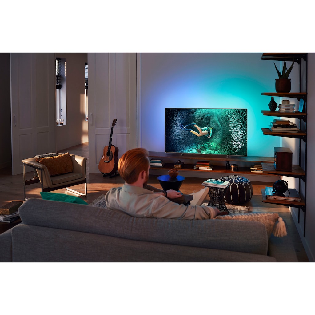 Philips LED-Fernseher »65PUS8106/12«, 164 cm/65 Zoll, 4K Ultra HD, Android TV-Smart-TV, 3-seitiges Ambilight