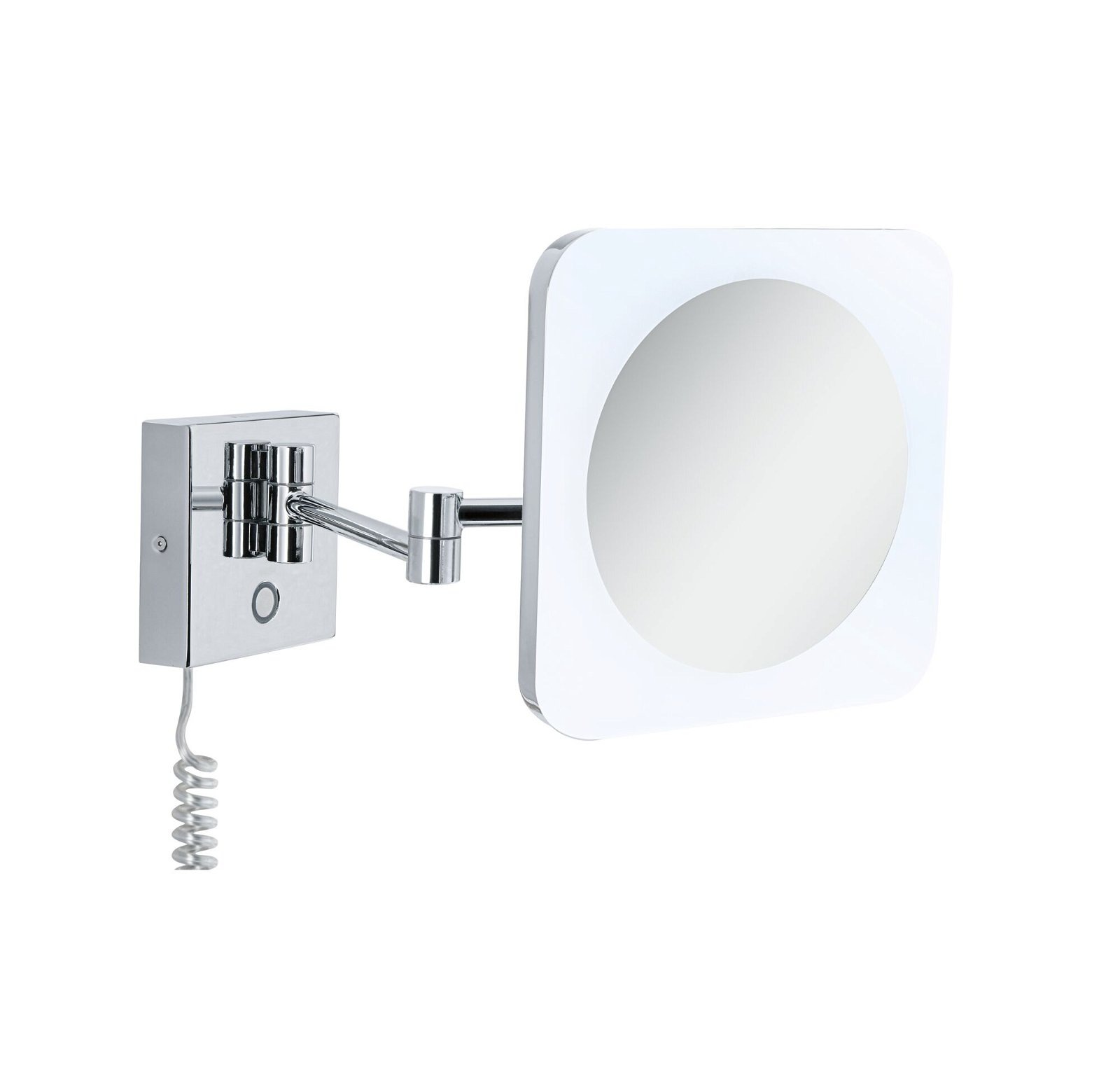 Paulmann LED Wandleuchte »Jora IP44 White Switch 60lm 230V 3,3W Chrom, Weiß, Spiegel«, 1 flammig, Kosmetikspiegel