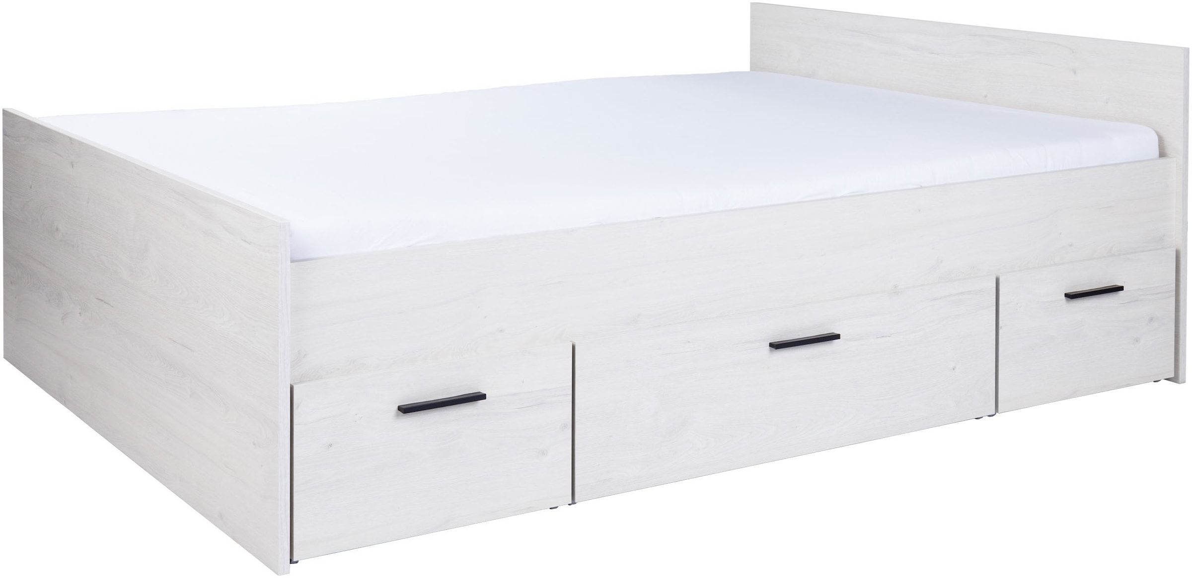 arthur berndt, Stauraumbett »Jugendbett »Mathea« 140 x 200 cm«, Nordic-Wood-Nachbildung + Nordic-Wood-Nachbildung + Nordic-Wood-Nachbildung, 