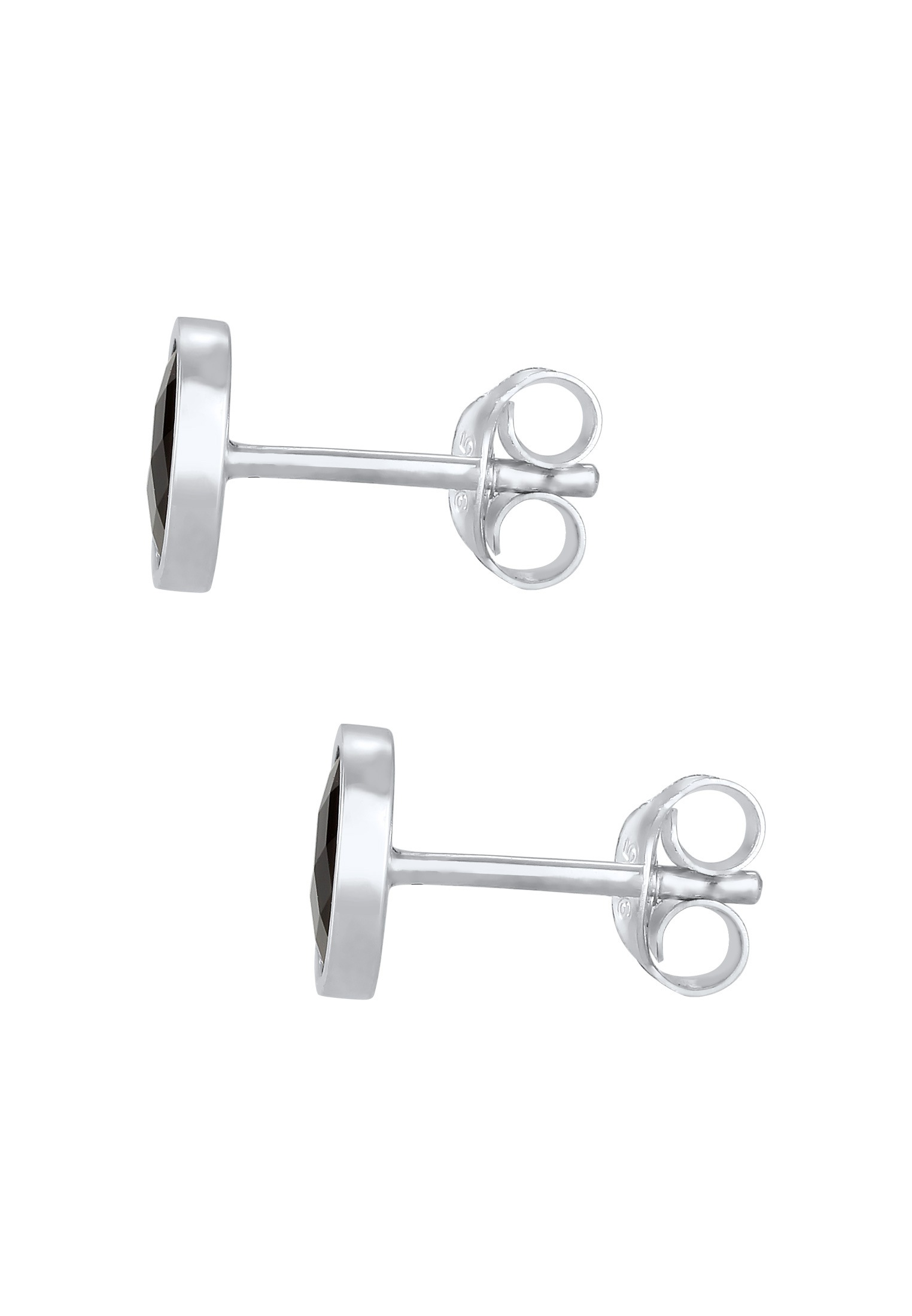 Elli Paar Ohrstecker »Ohrringe Ohrstecker Glas Kristalle Schwarz 925 Sterling Silber«
