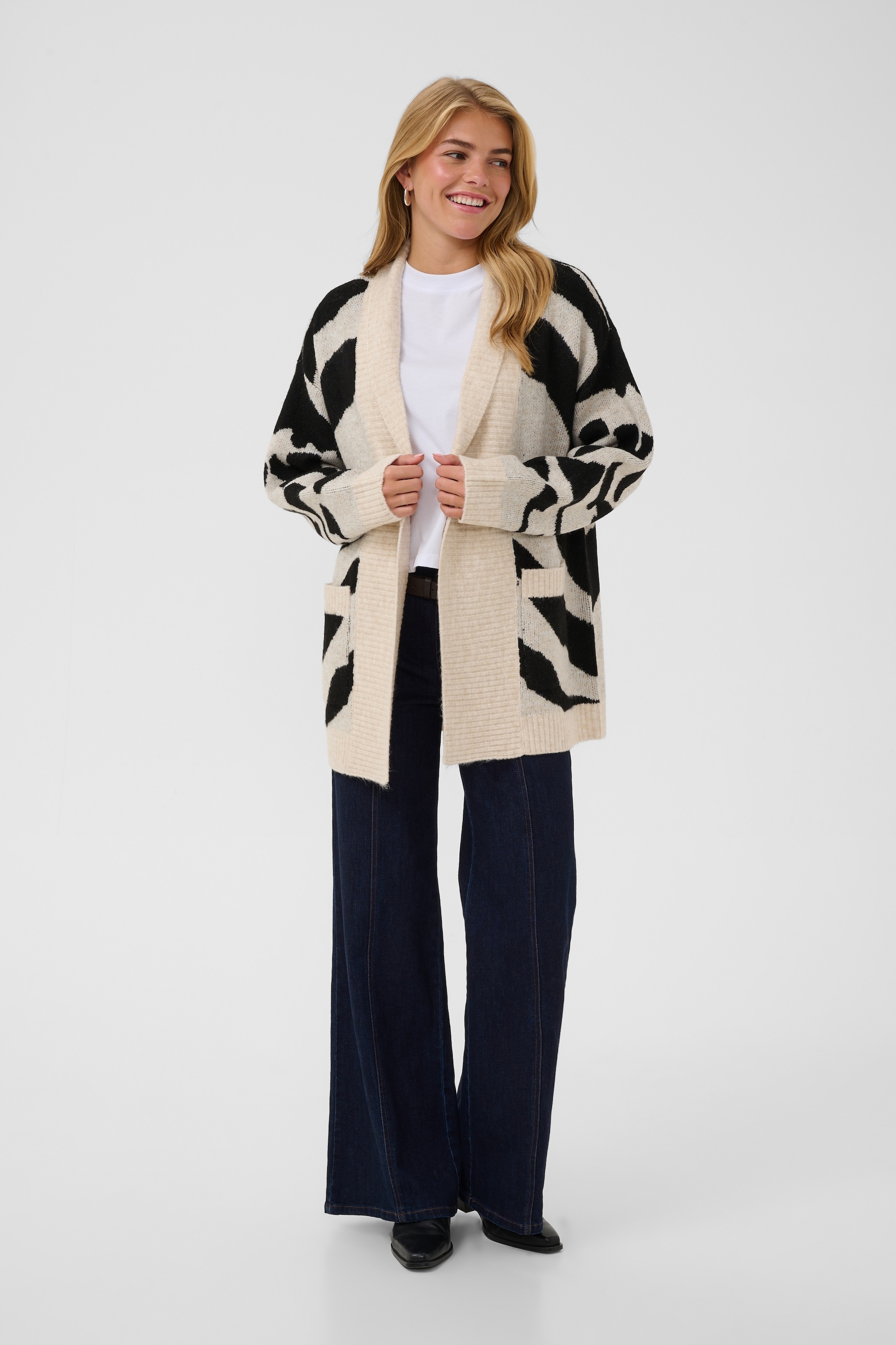Saint Tropez Strickjacke »MallieSZ Open Cardigan« Materialmix, Loose fit