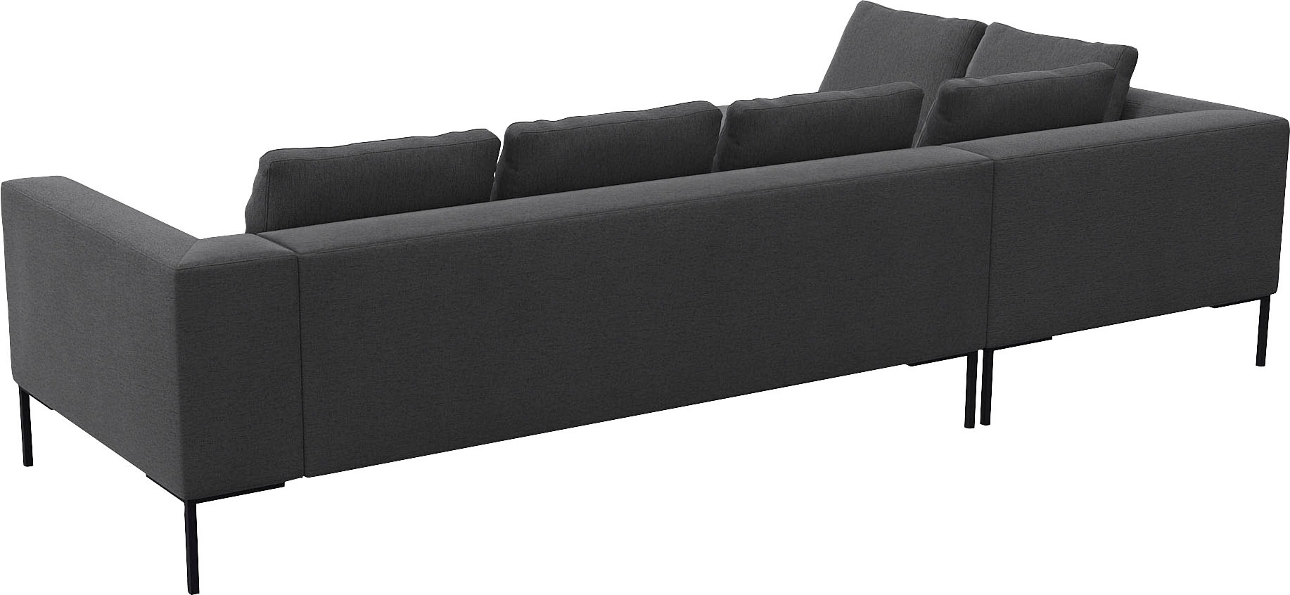 FLEXLUX Ecksofa »Loano, superbequemer Sitzkomfort durch Kaltschaum im Sitz, L-Form«, modernes Sofa, frei im Raum stellbar, lose Kissen, hoher Fuß